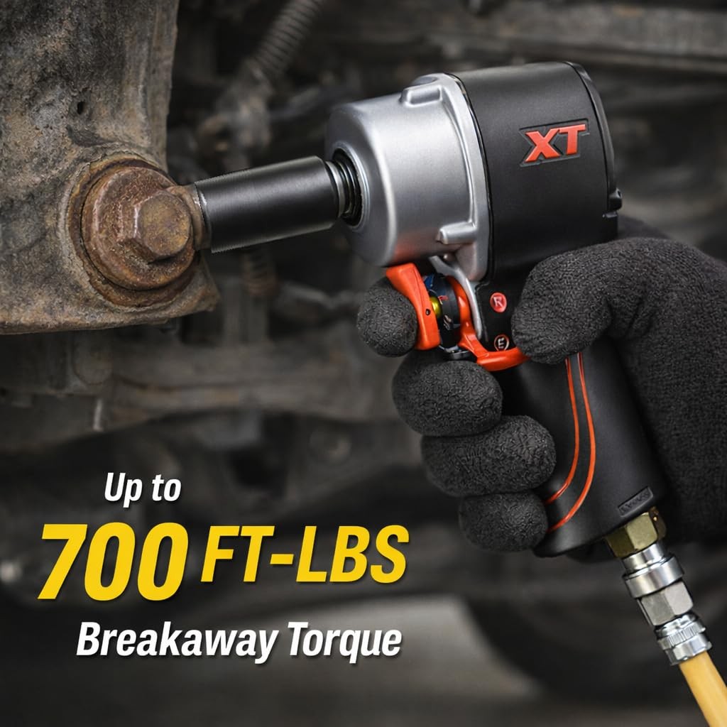 XT 1/2 in Stubby Composite Air Impact Wrench Compatible with EARTHQUAKE EQ12SXT