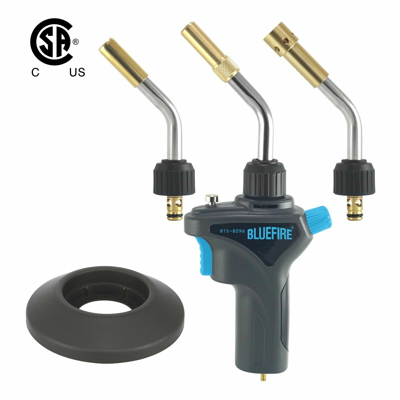 BLUEFIRE Metal Propane MAPP MAP Gas Weld Torch,3Tubes (Swirl,Pencil,Searing) Kit