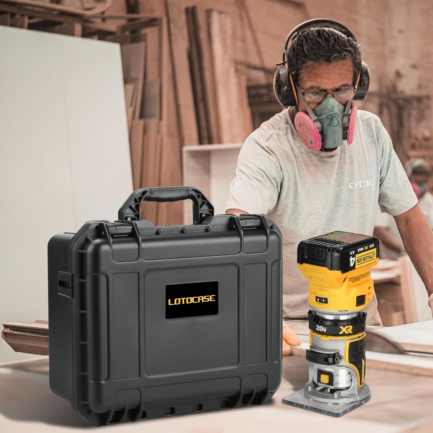 Hard Case for Dewalt Router – Tool Bag for Dewalt 20V Max XR Cordless Woodworkin