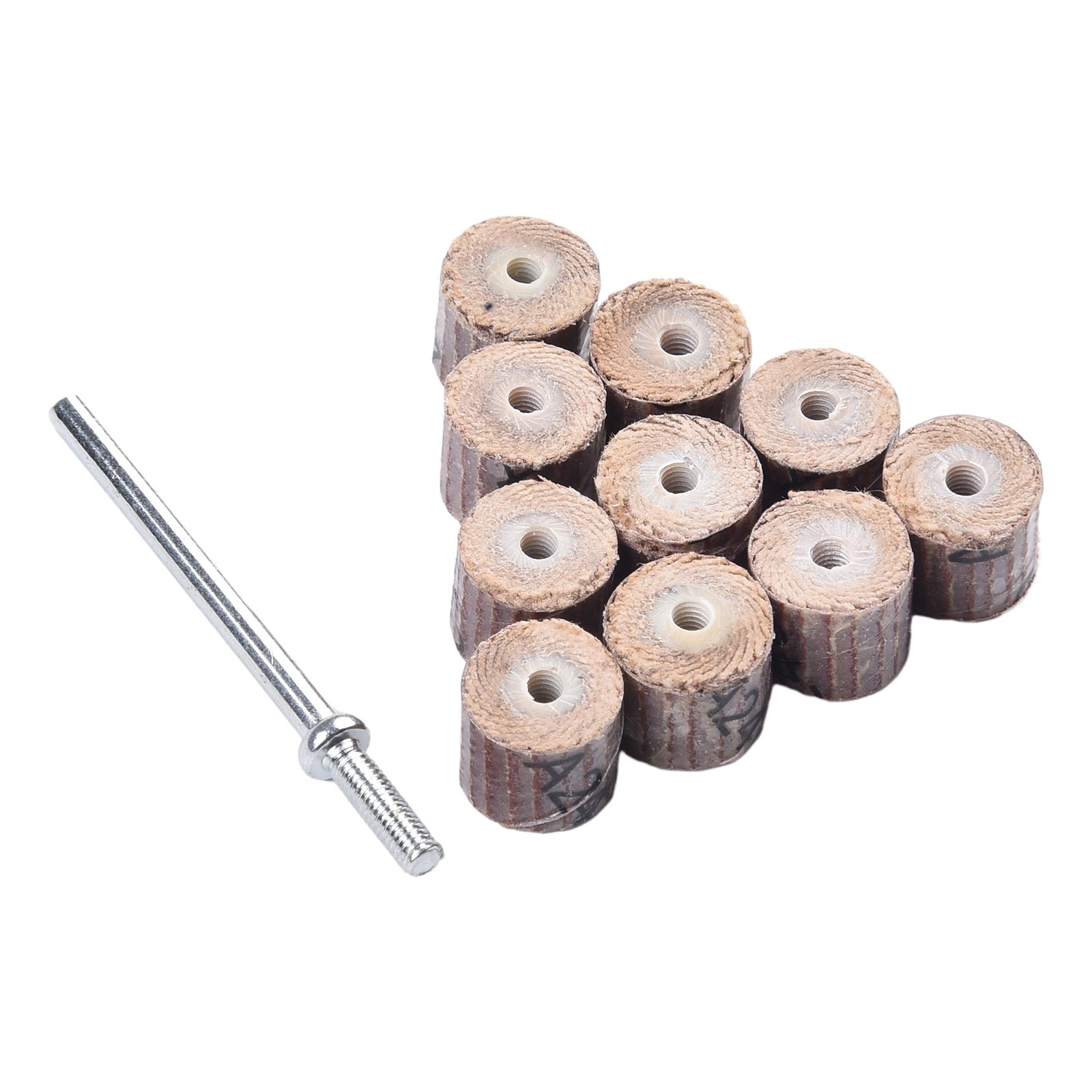 Flap Wheel Sanding Flap Disc Woodworking Polishing Tool W/mandrel 10*8*3mm