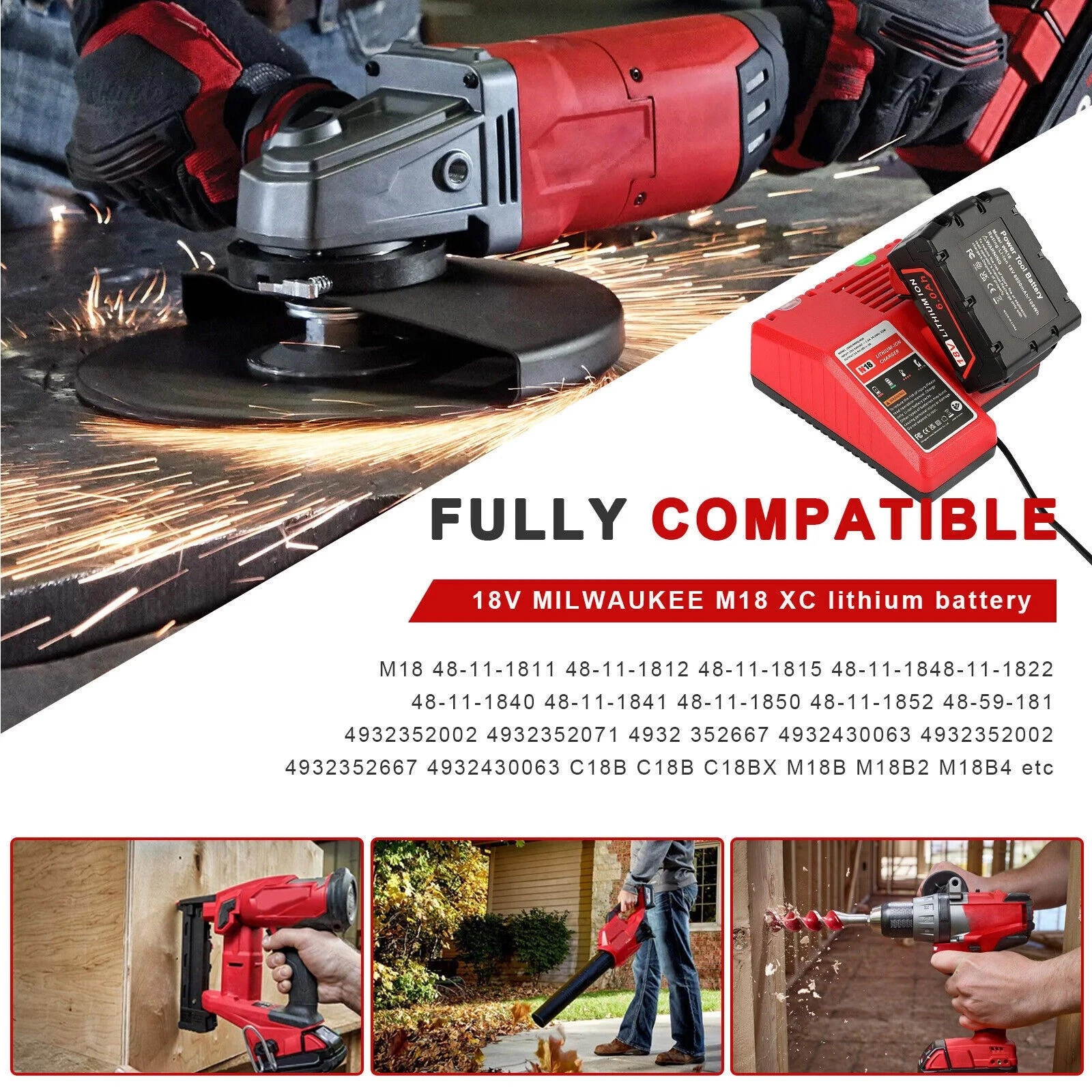 12V Cordless Ratchet Wrench 3/8&Prime; Electric Ratchet Wrench with 2 Batery & Charger