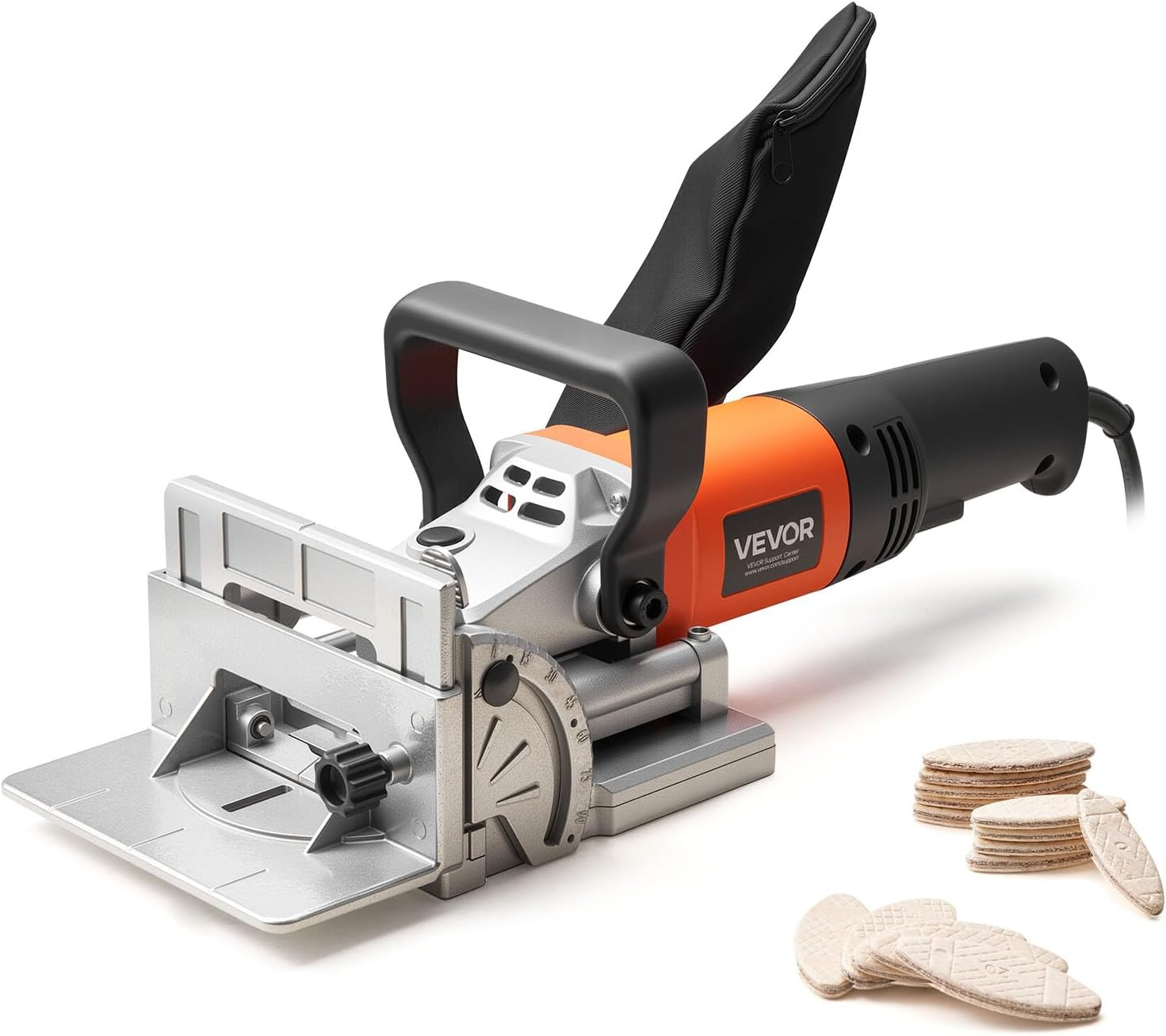Biscuit Plate Joiner, 5.9A, Plate Joiner Tool Kit with 11,600 RPM 760W Motor, 45