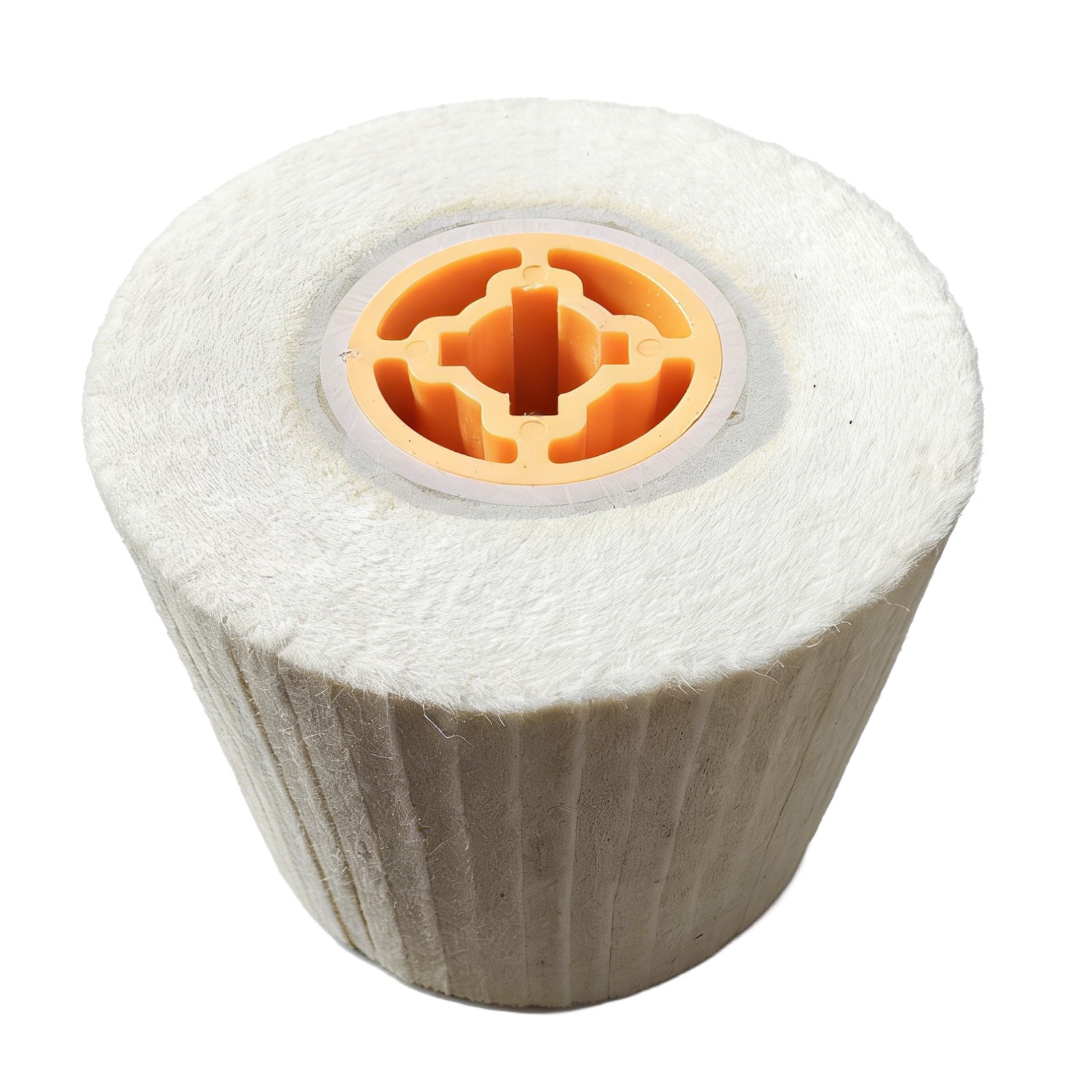 Wool Fibre Polishing Wheel, White Wool Buffing Wheel, 0.75 Inch Hole Diameter