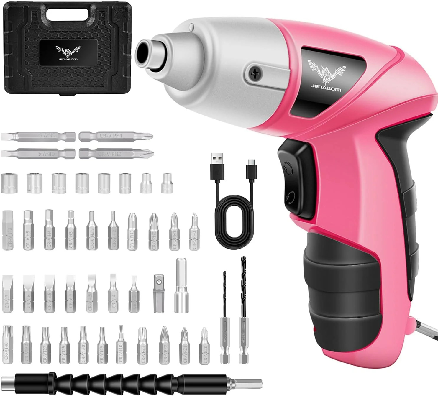 3.6V Electric Screwdriver Cordless, 3.5Nm Max Torque, LED Light | Rechargeable S