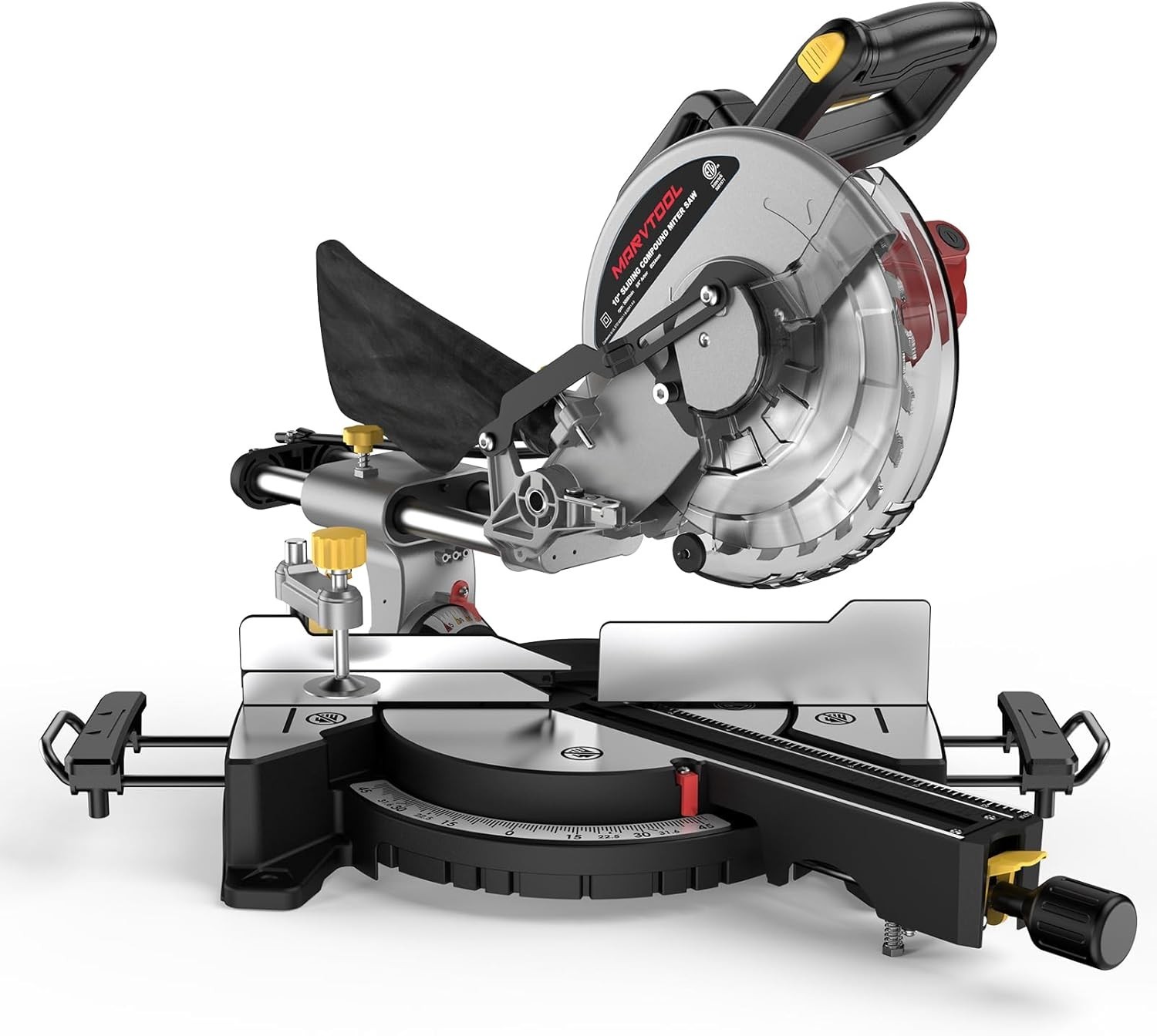 Miter Saw 10 inch 15Amp Sliding Compound Miter Saw With Extension Table Stand