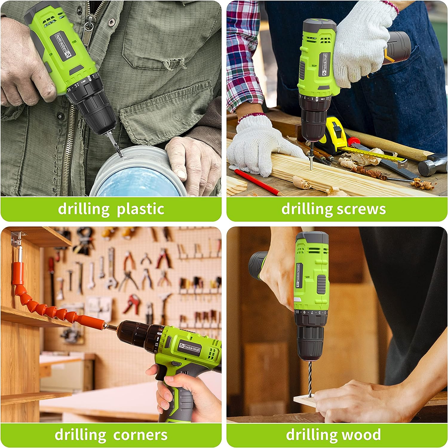 Cordless Drill Set,12V Power Drill Set with Battery and Charger, Electric Driver