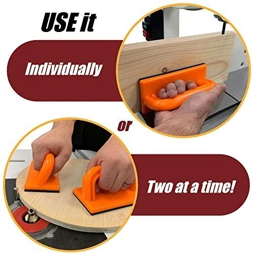 Fulton Safety Table Saw Push Blocks for Woodworking 2PK – Non-Slip Pad, Ergonomi
