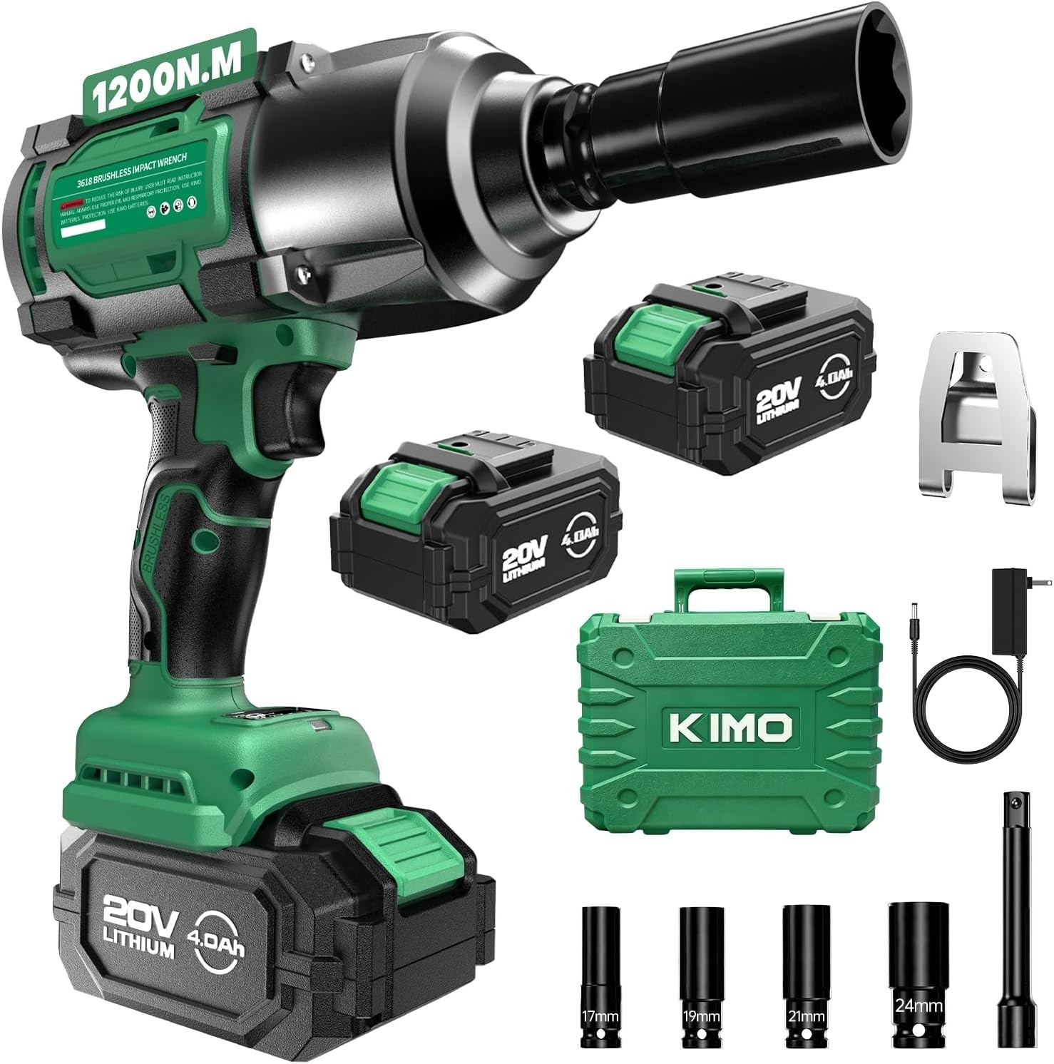 Cordless Impact Wrench 1/2 Inch, High Torque Impact Driver for Truck | 890Ft-…