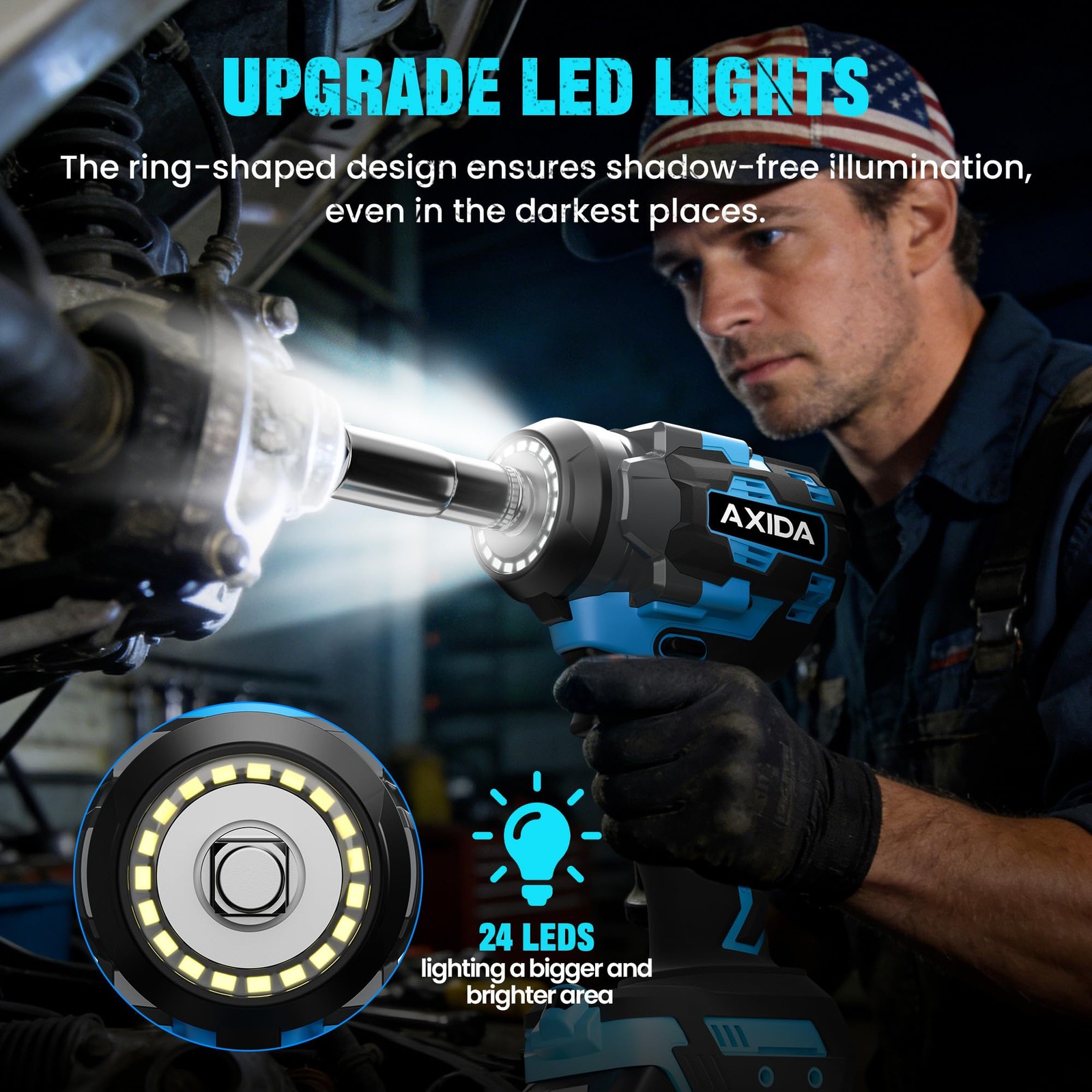 Cordless Impact Wrench 480Ft-lbs(650N.m), 1/2 Inch Brushless Impact Gun with …
