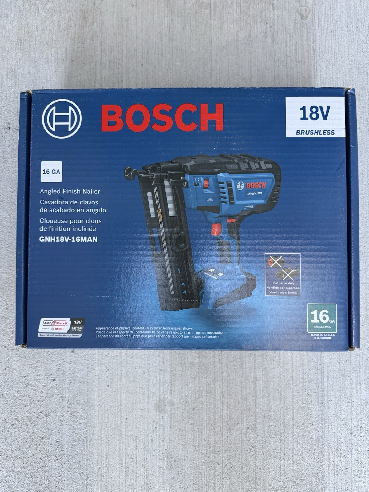 Bosch 18V Brushless 2-1/2-in 16 Gauge Cordless Finish Nailer TOOL ONLY