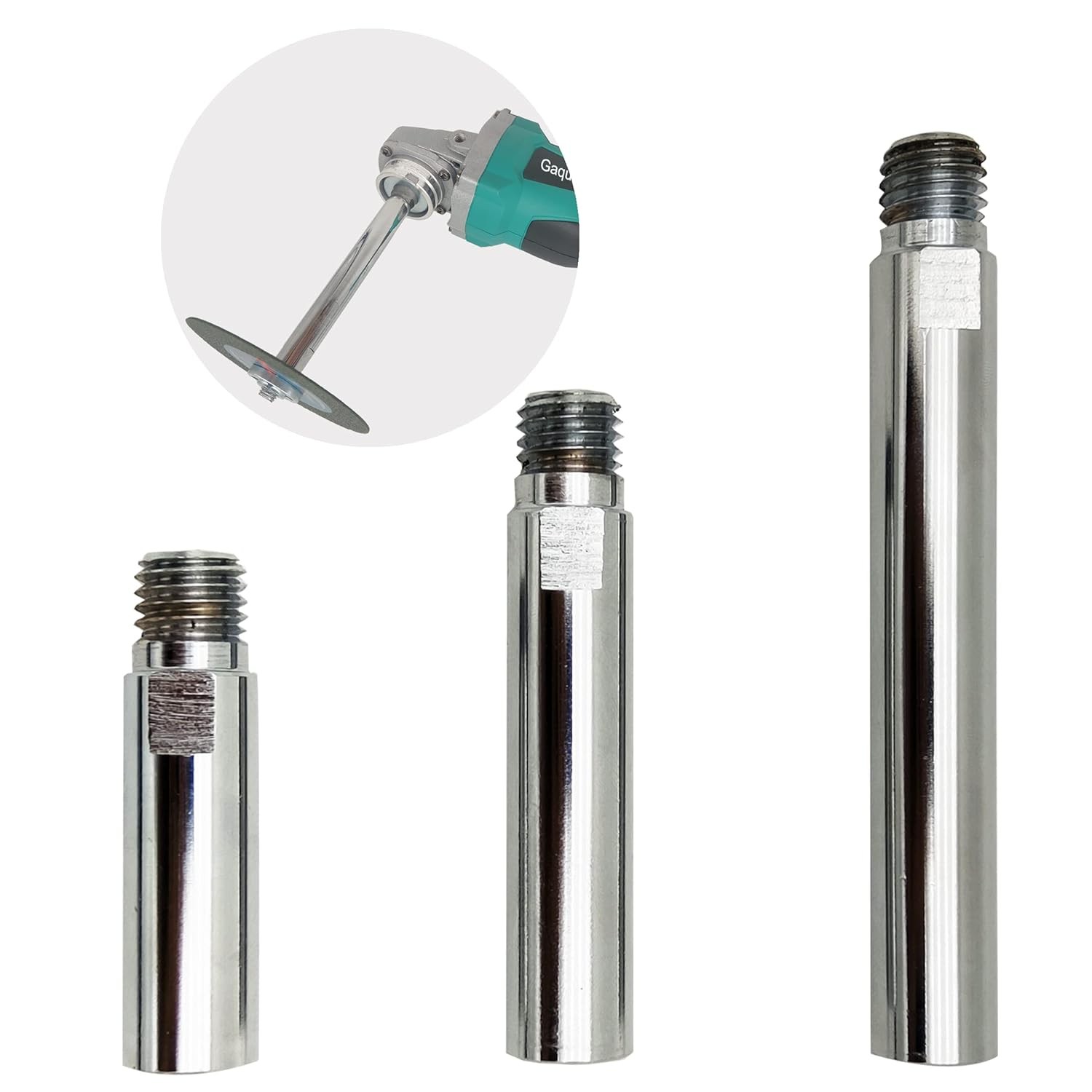 8 11 Thread Angle Grinder Extension Shaft Set Connecting Rotary Rod Polishing