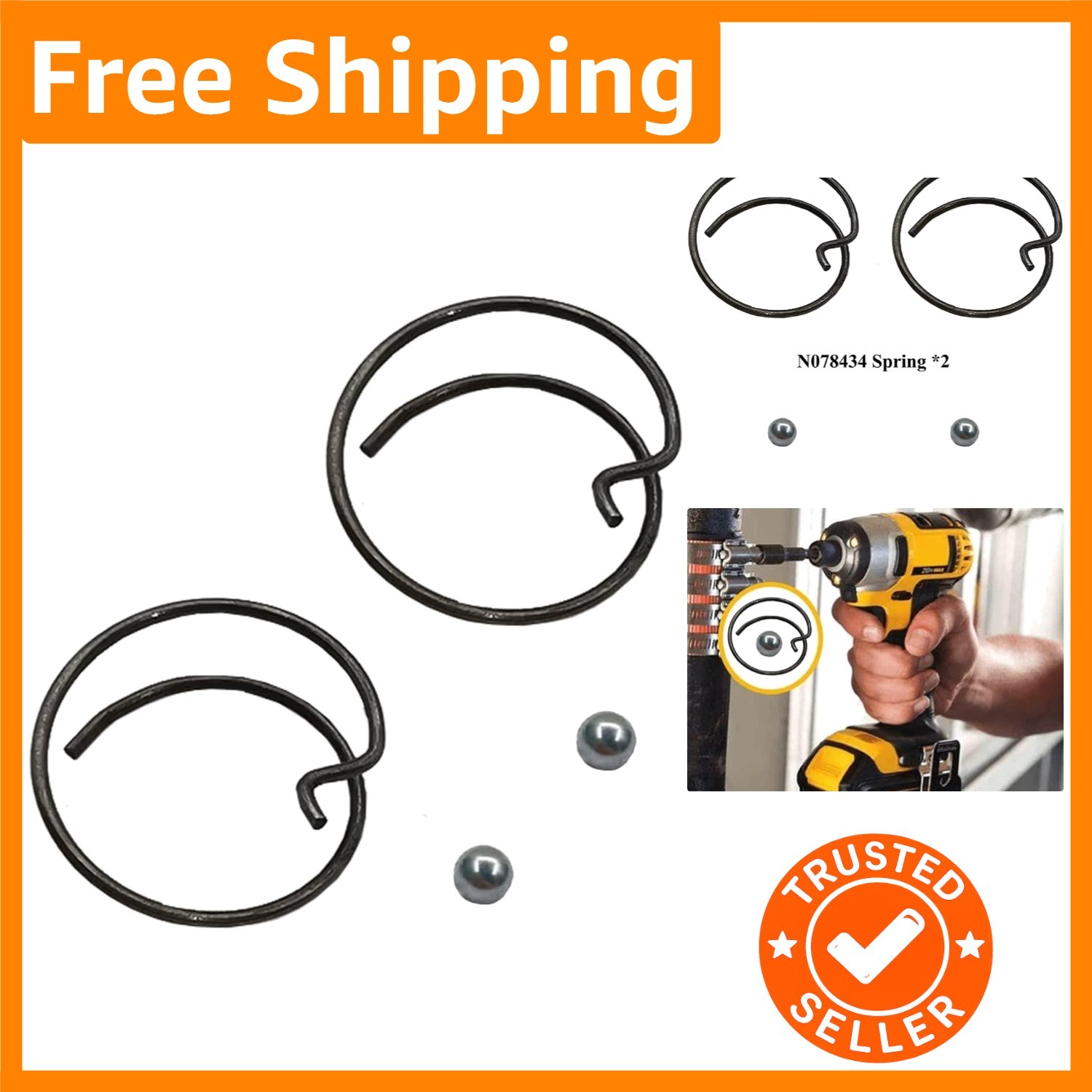 Durable 2-Pack Impact Driver Spring and Steel Ball Set – Fits Multiple Models