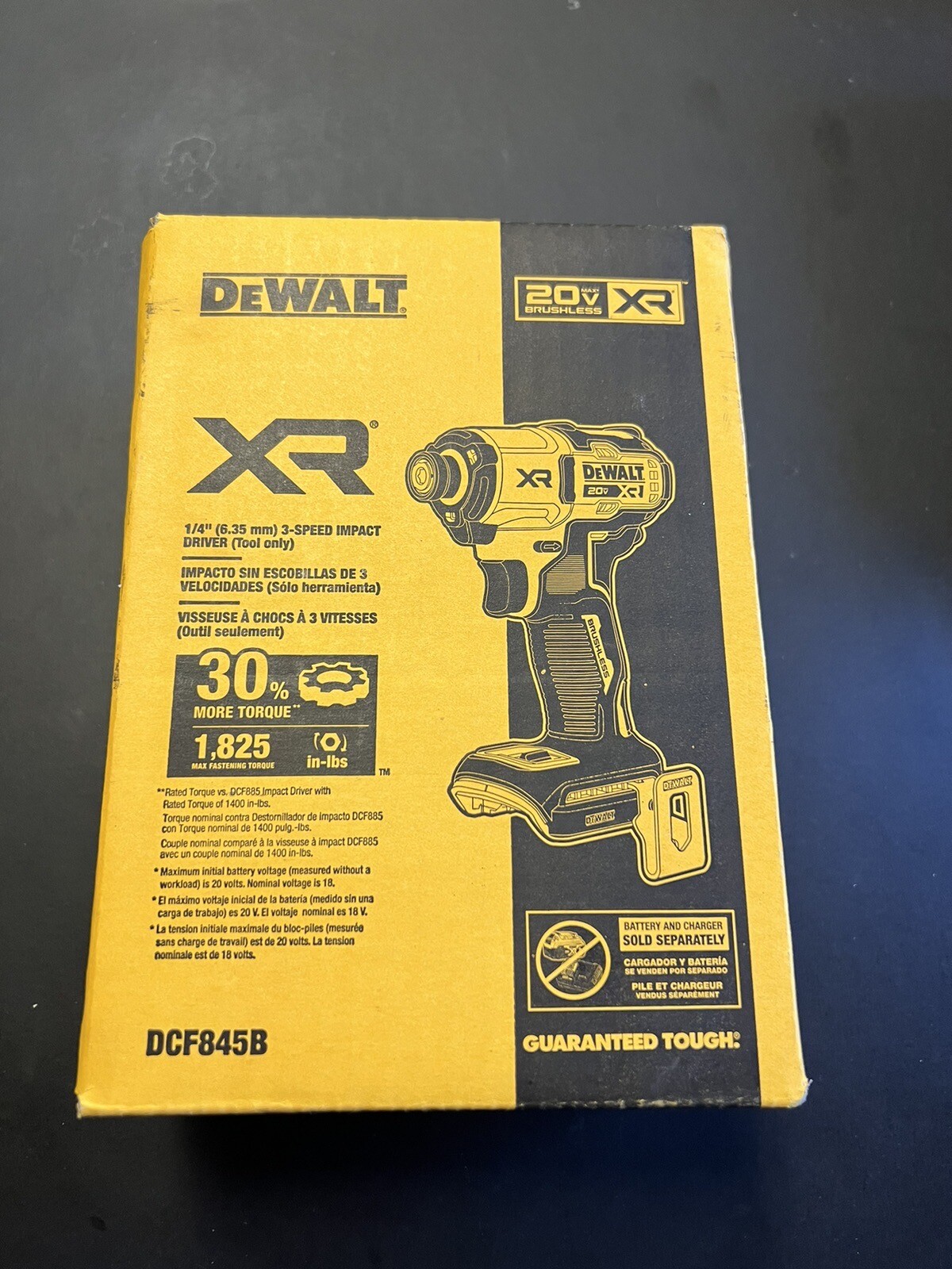 DEWALT DCF845B 20V Impact Driver – Black