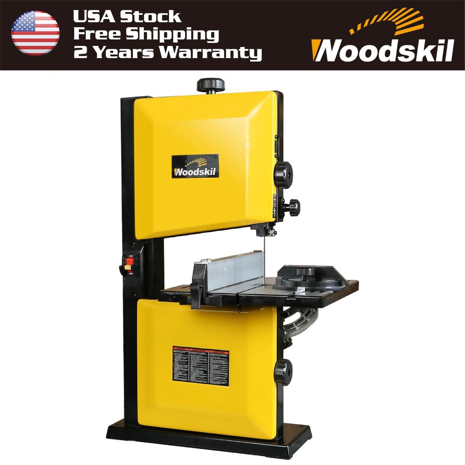 Woodskil 3-Amp 9-In Band Saw, 2500FPM Benchtop Band saw with Removable Safty Key