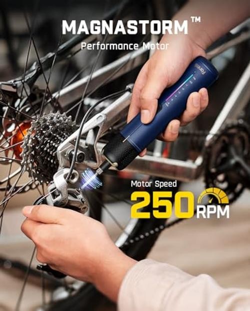 S2 Pro Electric Screwdriver, Cordless Screwdriver Set, 7 Torque Navy Blue