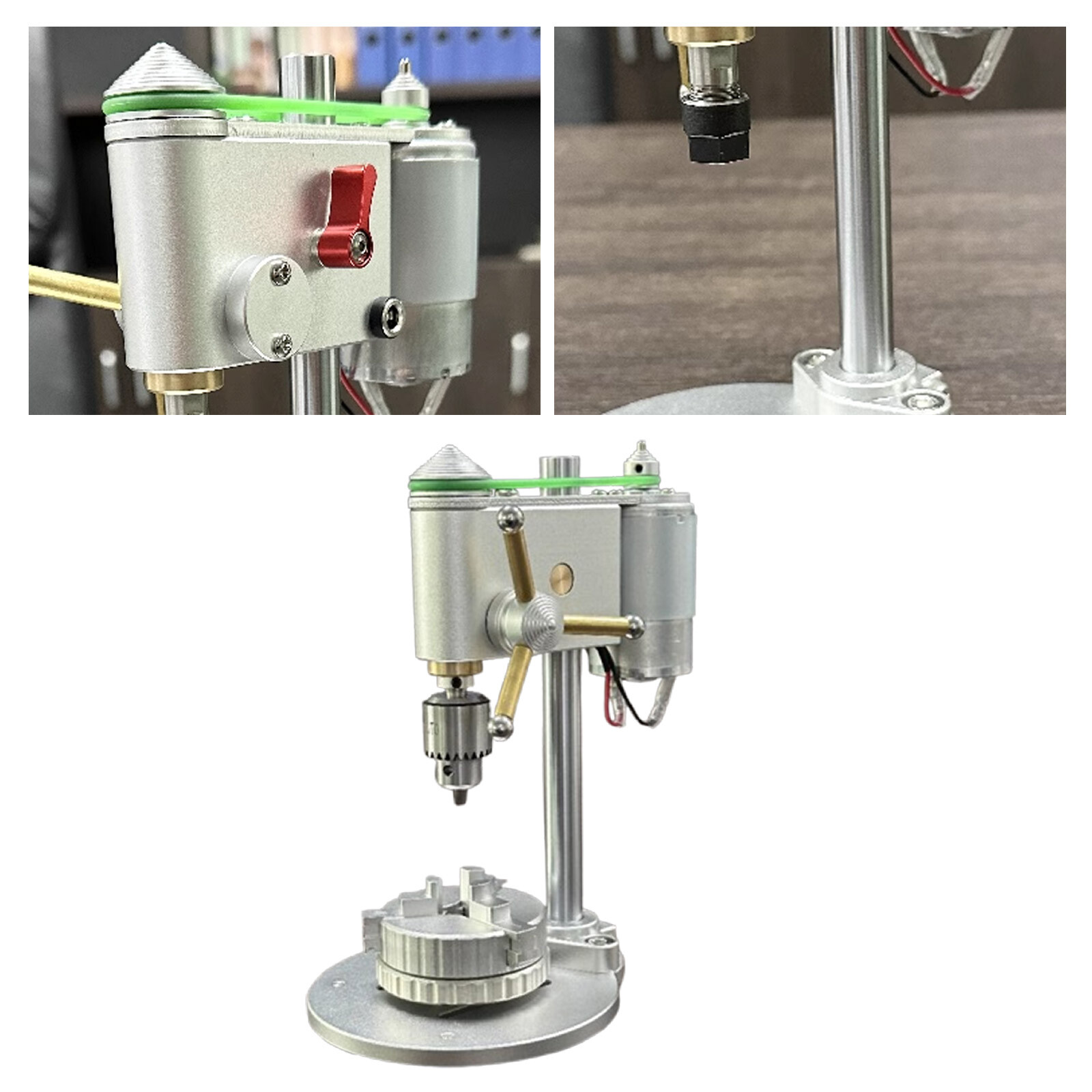 Portable Micro Bench Drill 0.3-4mm Drilling Machine Precision Watch Repair Tool