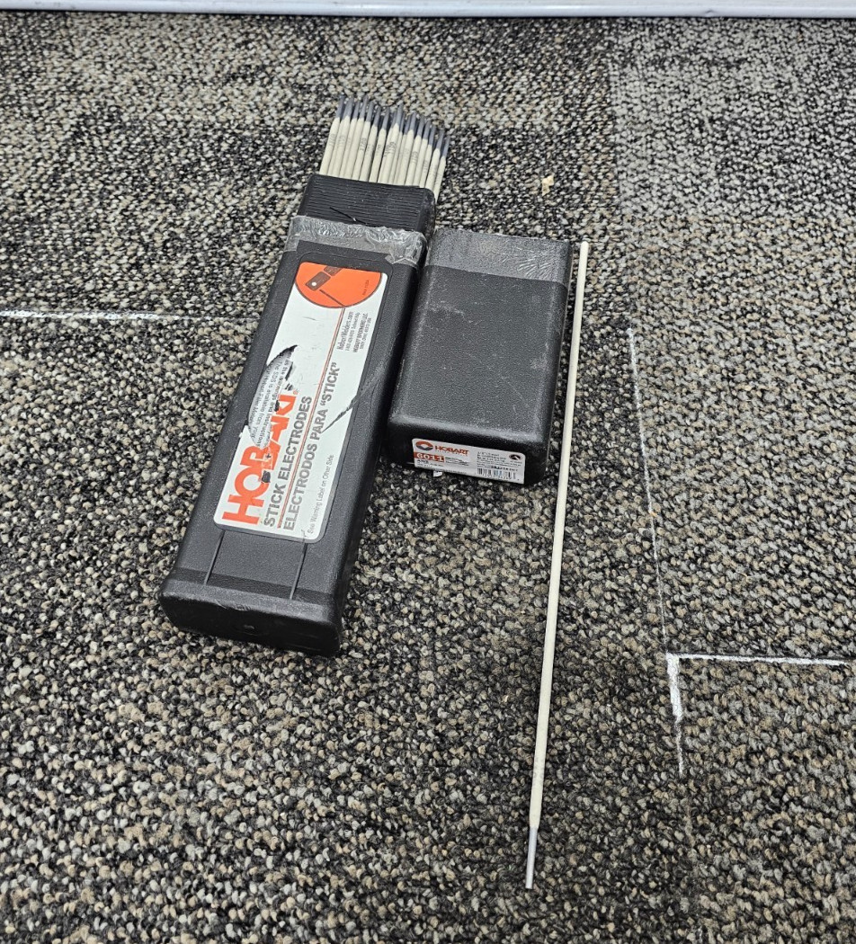 (QTY 2) Hobart 770459 6011 Stick Electrode 1/8 3mm 5LB 80-125 AMP AC or DCEP