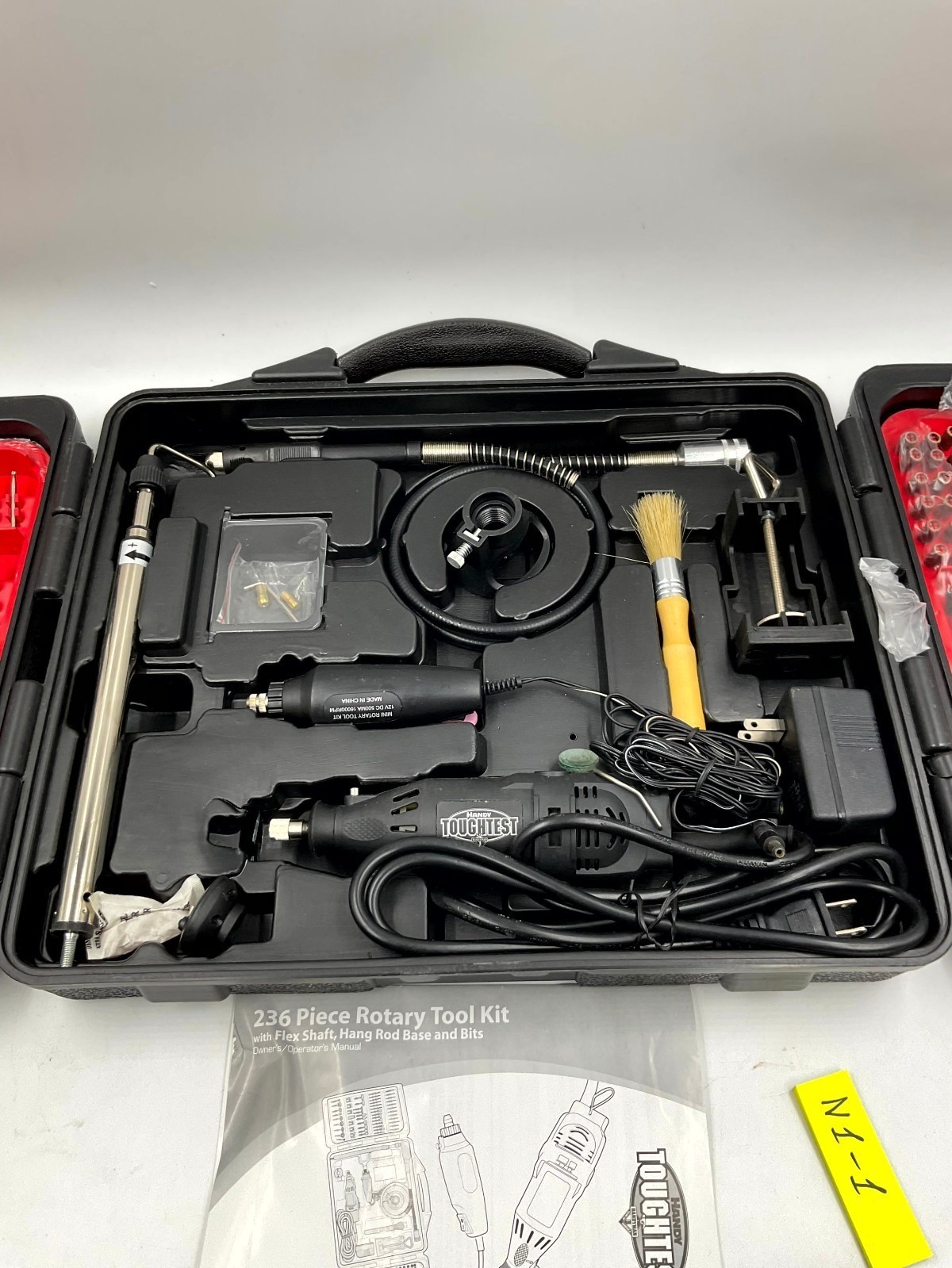 Touchtest 236-Piece 8000-35000 RPM Comprehensive Rotary Tool Kit for Drilling