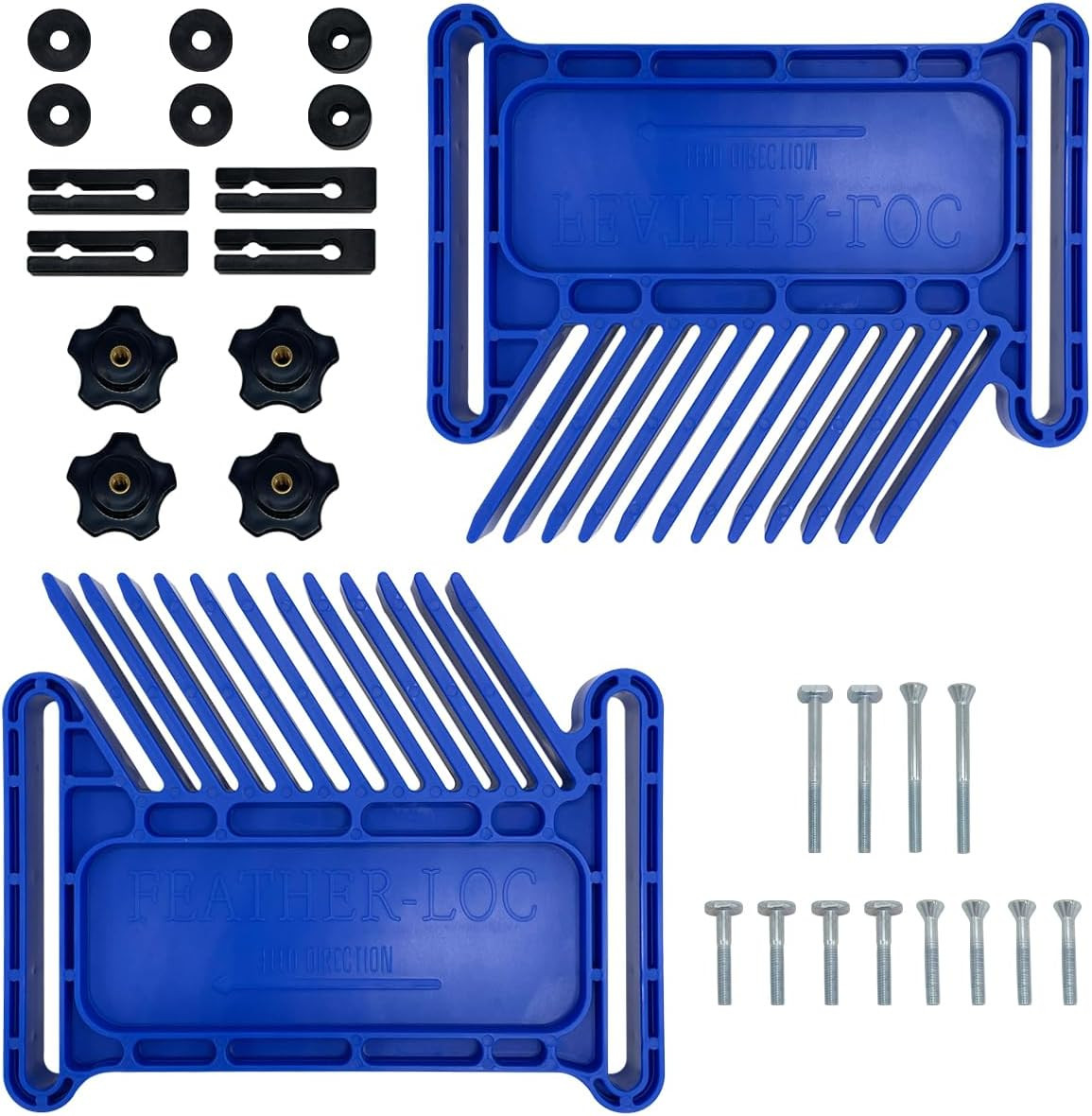 Stackable Featherboard 2-Pack – Table Saw, Router & Band Saw Safety Tool, Miter/