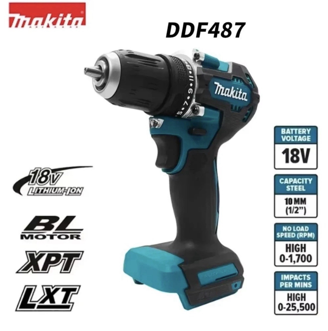 Makita DDF487 LXT 18V Brushless Cordless Drill Driver ❗with or without battery❗