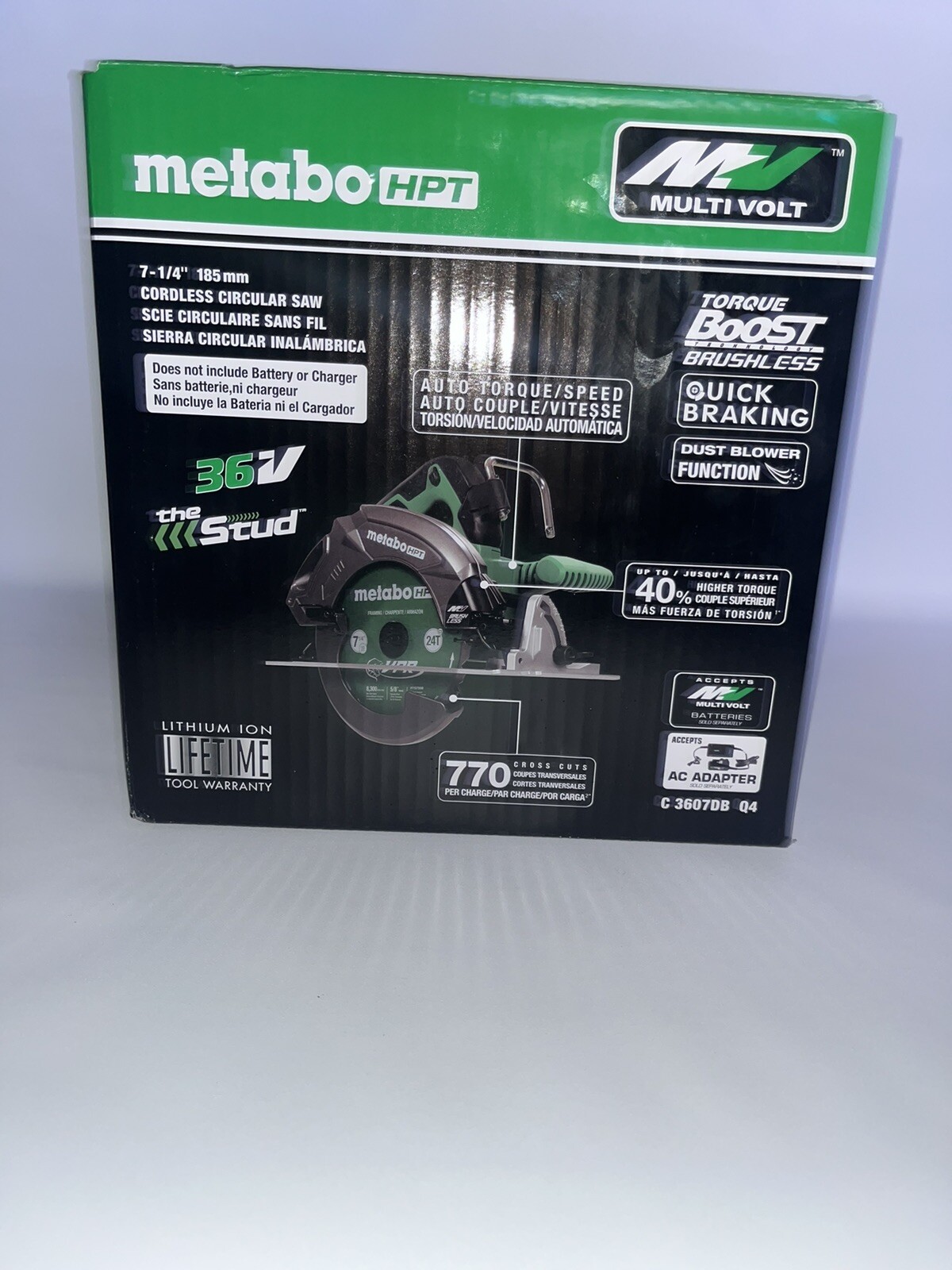 Metabo HPT 7-1/4 in Circular Saw – C3607DWAQ4 (Tool Body Only)