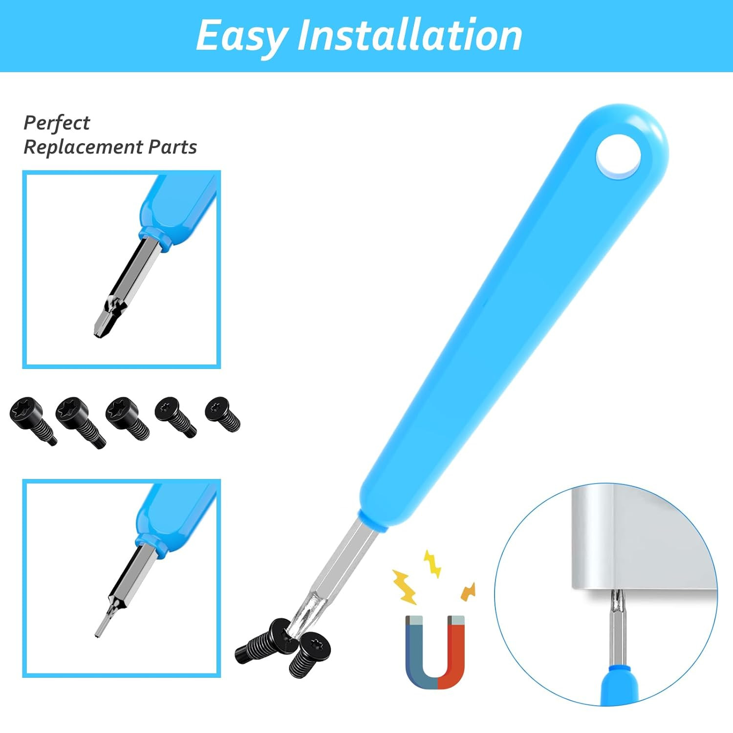 Ring Doorbell Screws Replacement, Blue Double-Ended T6 T15 Screwdriver