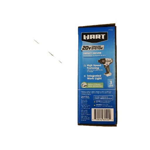 Hart HPID02 20-Volt Cordless Impact Driver (Tool Only) New !!!