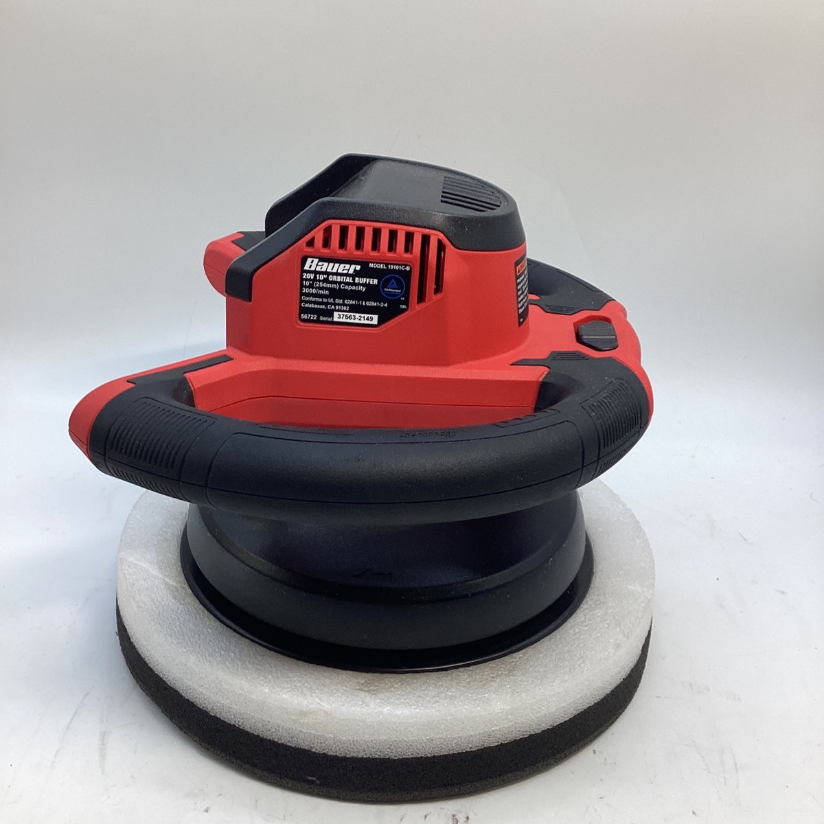 Bauer 19101C-B 20V 10&Prime; Orbital Buffer Red Tool Only (GO1060580)