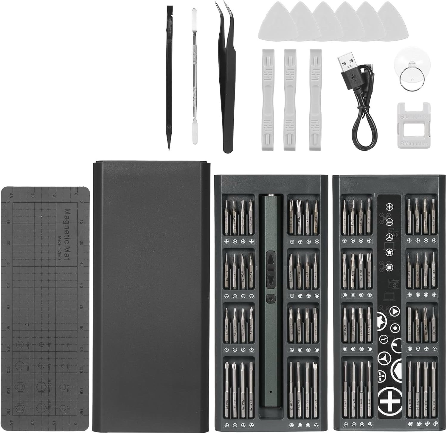 82IN1 Mini Precision Electric Screwdriver Set Magnetic Cordless for electronics
