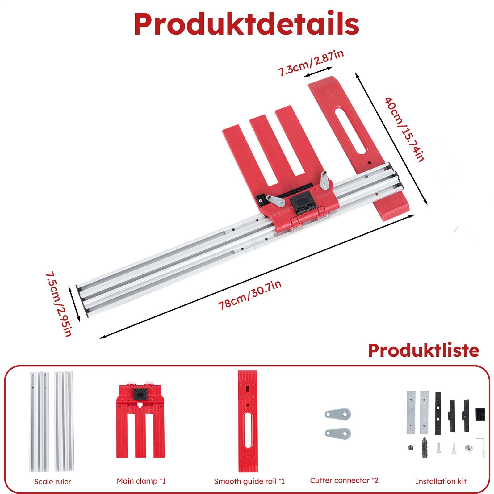 Rip-Cut Circular Saw Guide And Fixed Cutting Bracket C
