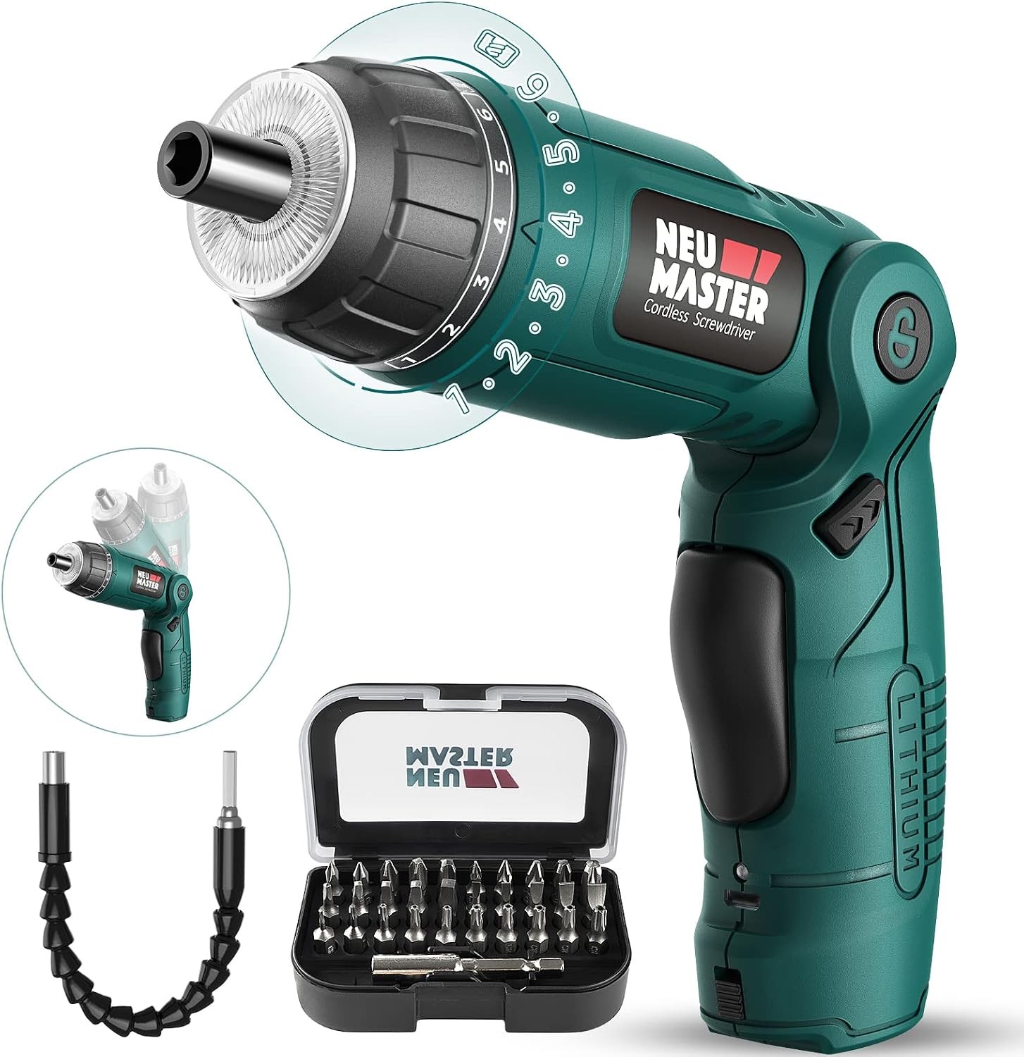NEU MASTER 4V Cordless Screwdriver 32 Bits