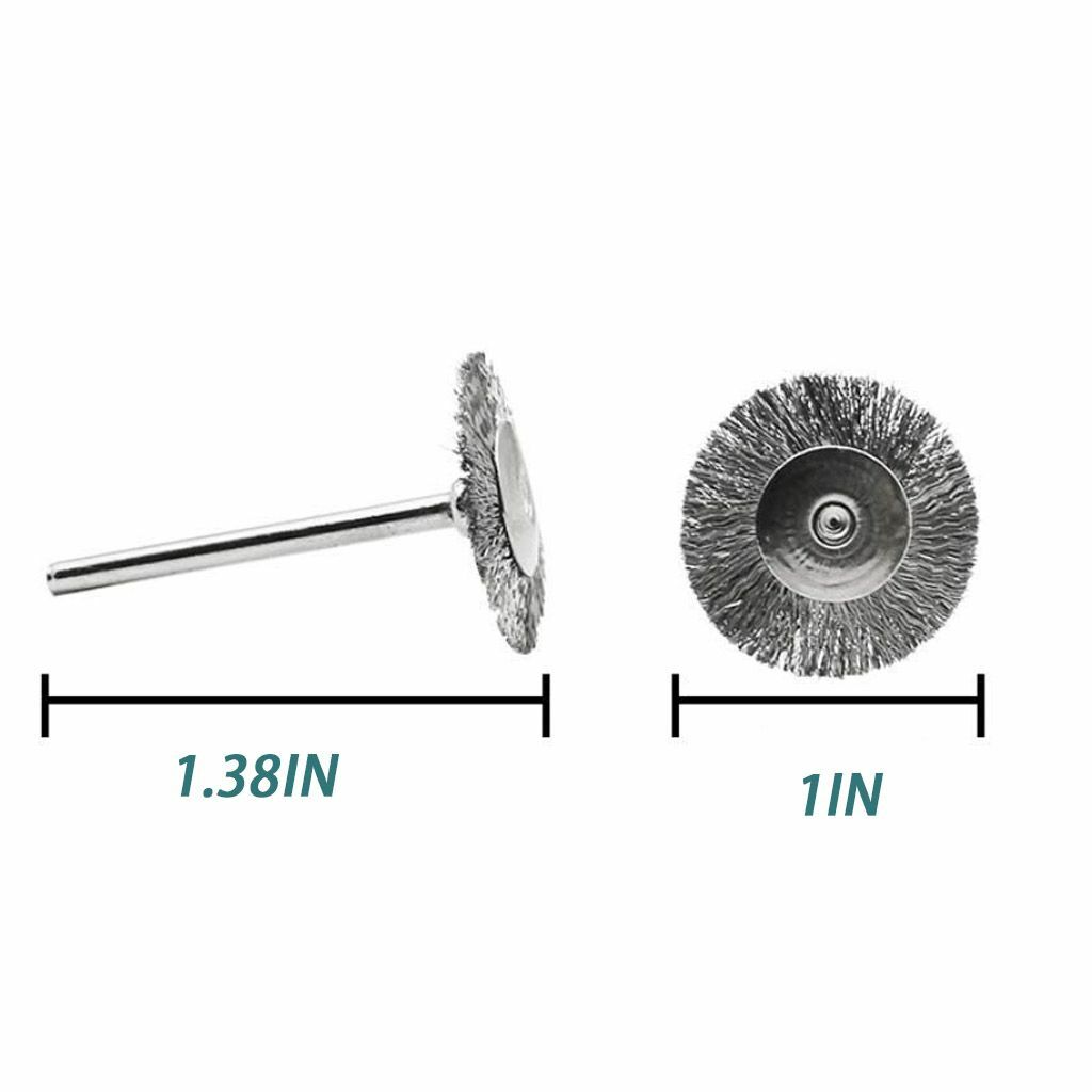 50X Wire Brush Fit Dremel Rotary Tool Stainless Steel Die Grinder Removal Wheel