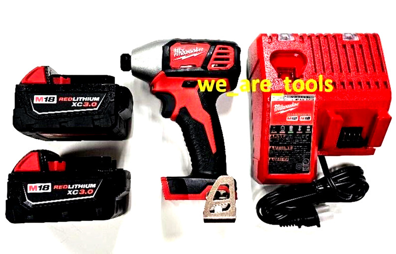 Milwaukee 2656-20 1/4&Prime; M18 Impact, (1) 48-11-1828 3.0 Battery, Charger 18 Volt