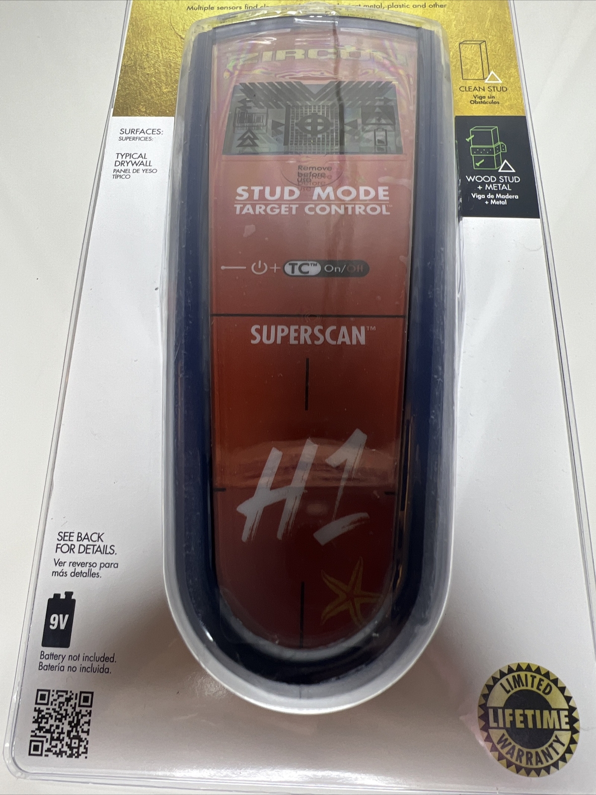 NEW ZIRCON SuperScan 0.75-in Scan Depth Metal Wood Stud Finder H1 Center Edge