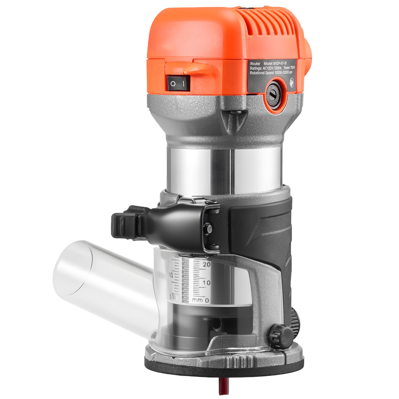Uimoso 1 HP 710W Variable Speed Wood Router with Fixed, Plunge, and Tilt Bases