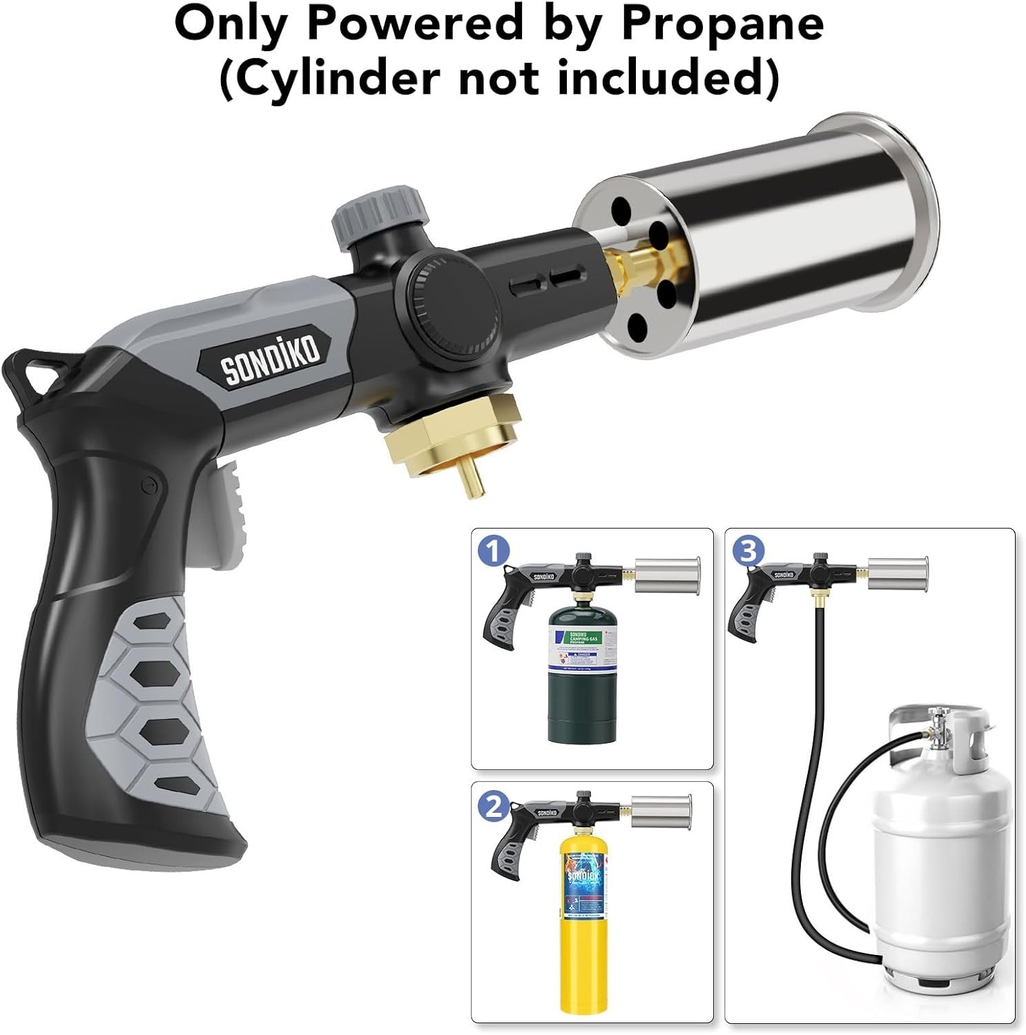 Powerful Grill & Cooking Propane Torch L8010, Sous Vide, Welding Torch, Adjus…