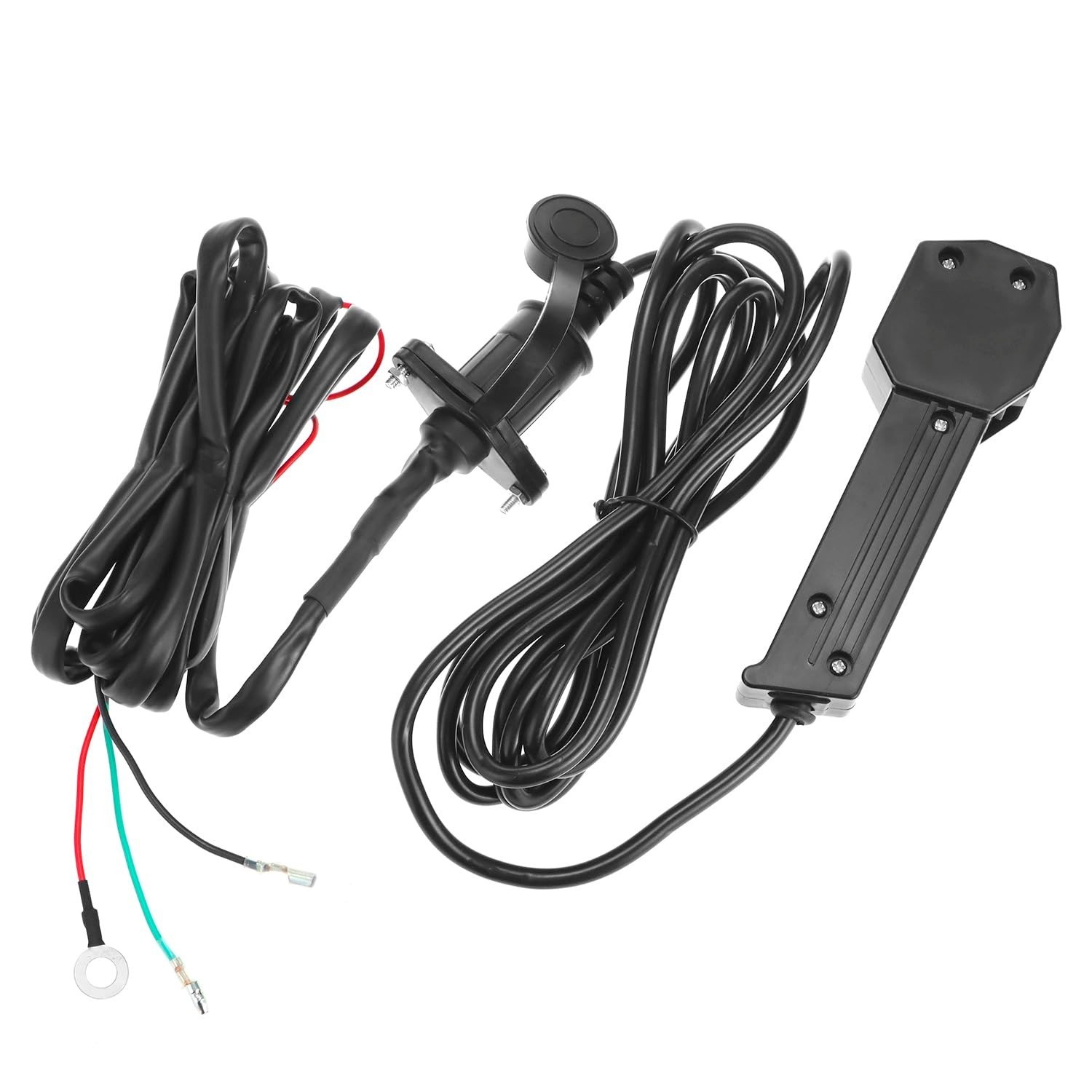 QWORK 12V ATV/UTV Winch Corded Hand Controller Remote Control Kit