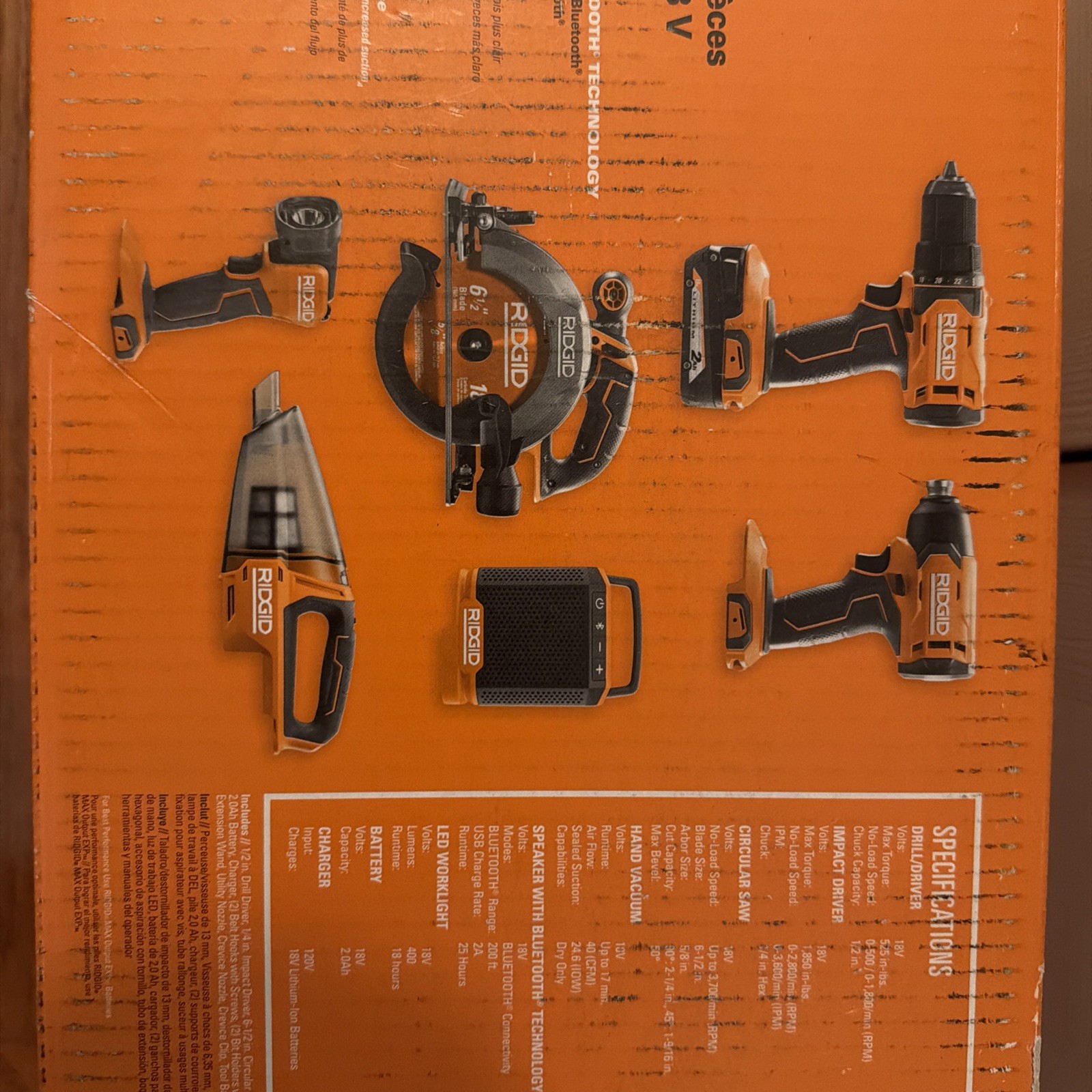⚡FAST SHIP⚡RIDGID R18V Cordless 6-Tool Combo Kit 2.0 Ah BRAND NEW SEALED