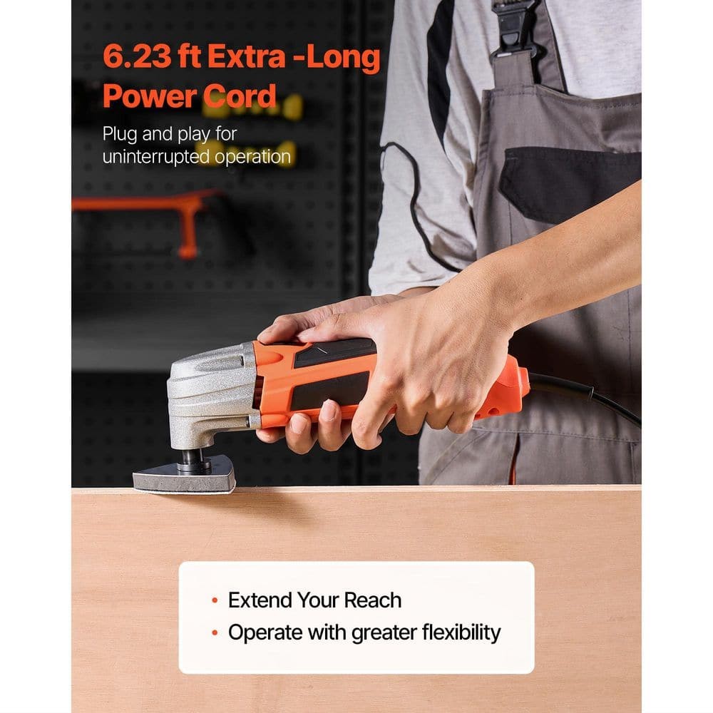 SKYSHALO 2A 22,000 OPM Corded Oscillating Tool, 2.8 Angle, 7PCS Accessories