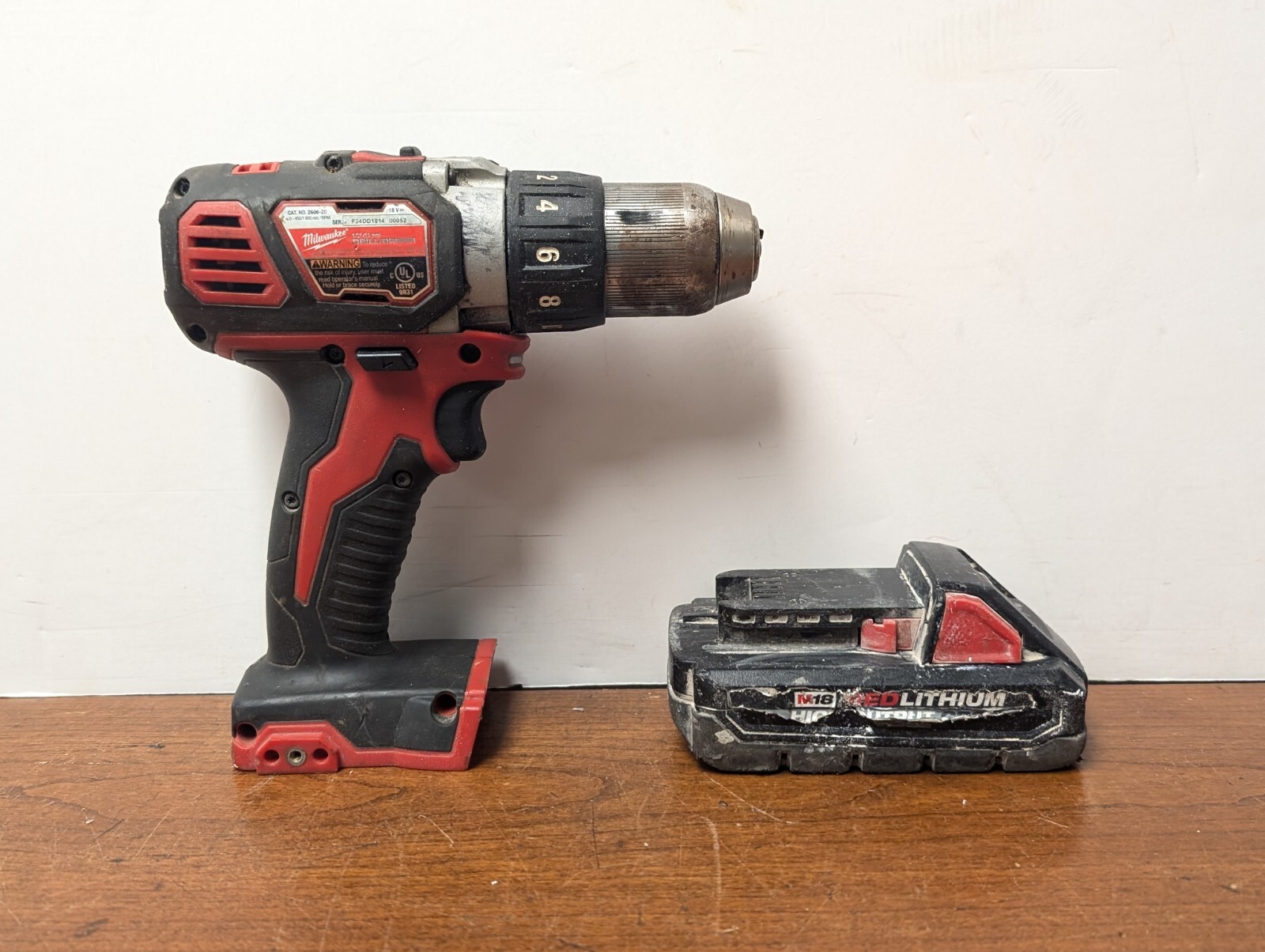 Milwaukee 2606-20 M18 18V Cordless Compact 1/2&Prime; Drill Driver W/ 3.0AH Battery