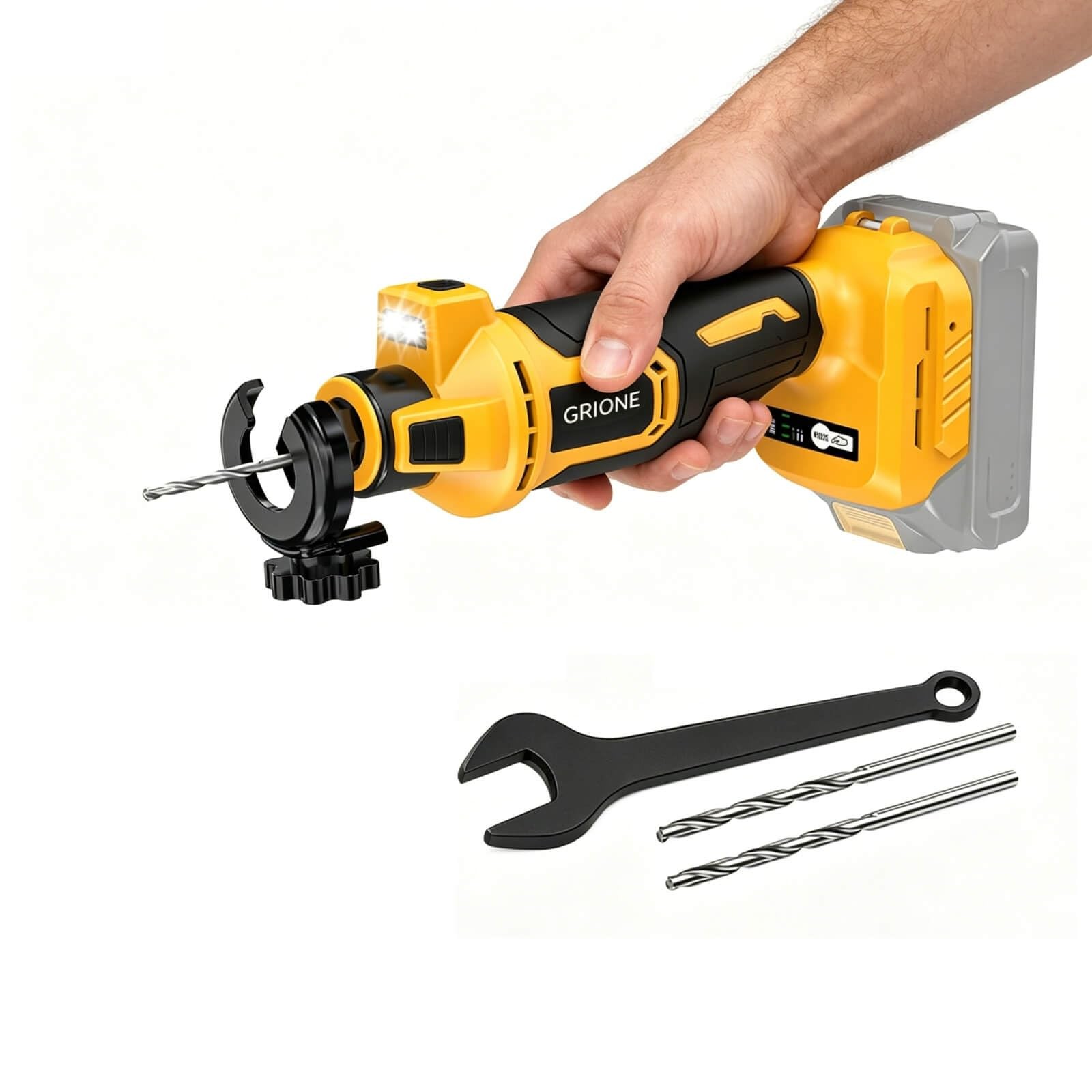 Cordless Drywall Cut-Out Tool, Brushless Rotary Saw Compatible With Dewalt 20…