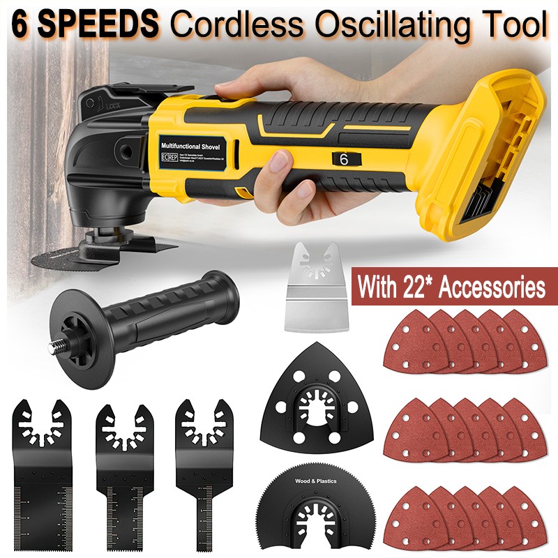 Cordless Brushless Oscillating Multi Tool Saw for DEWALT 20V Battery w/ 6 Speed