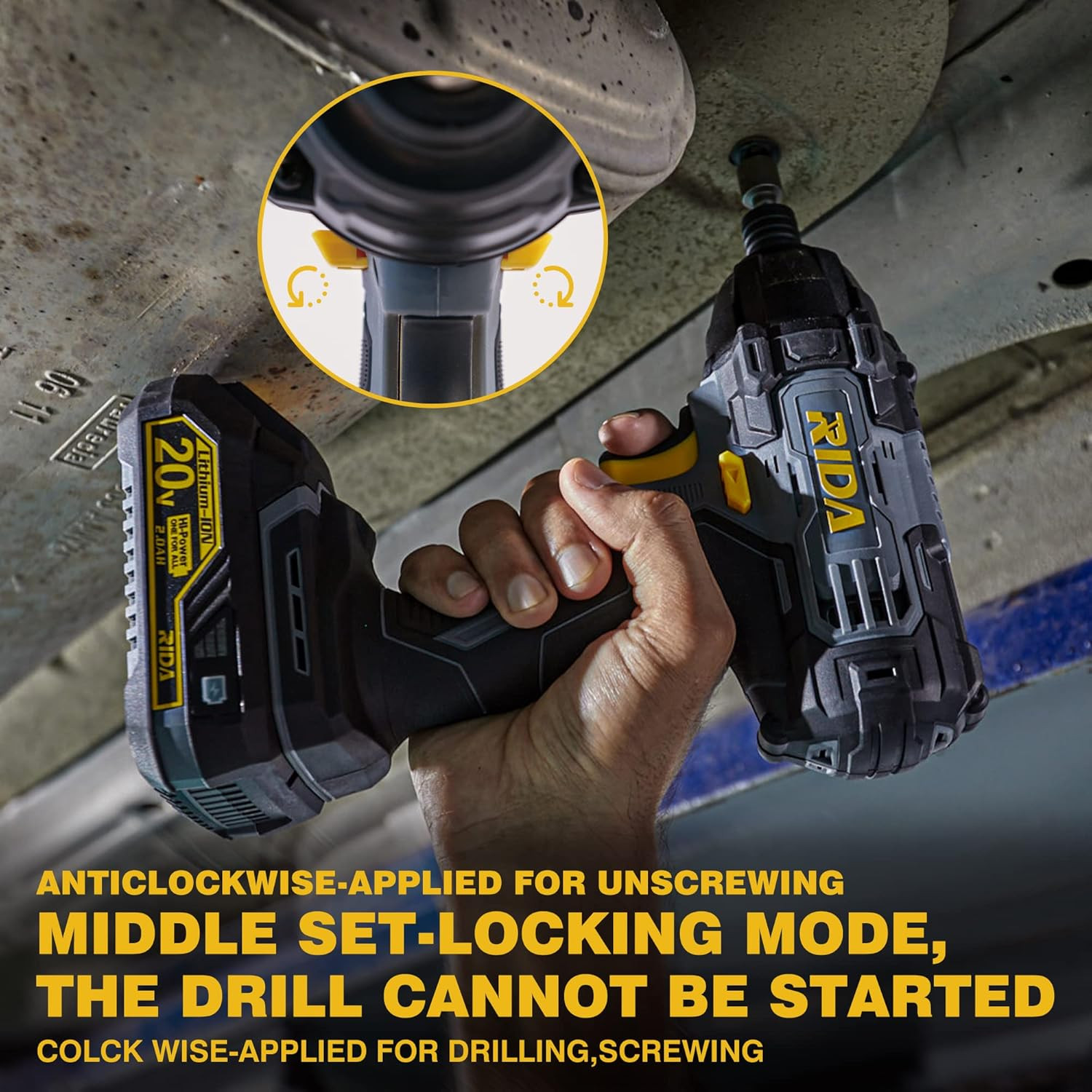 Impact Driver Kit 180Nm 20V Cordless Impact Drill Driver Set 1/4&Prime; All-Metal Hex