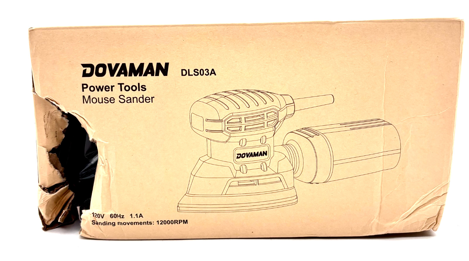DOVAMAN DLS03A 120V Mouse Sander 12000 RPM Brand New Box Damage