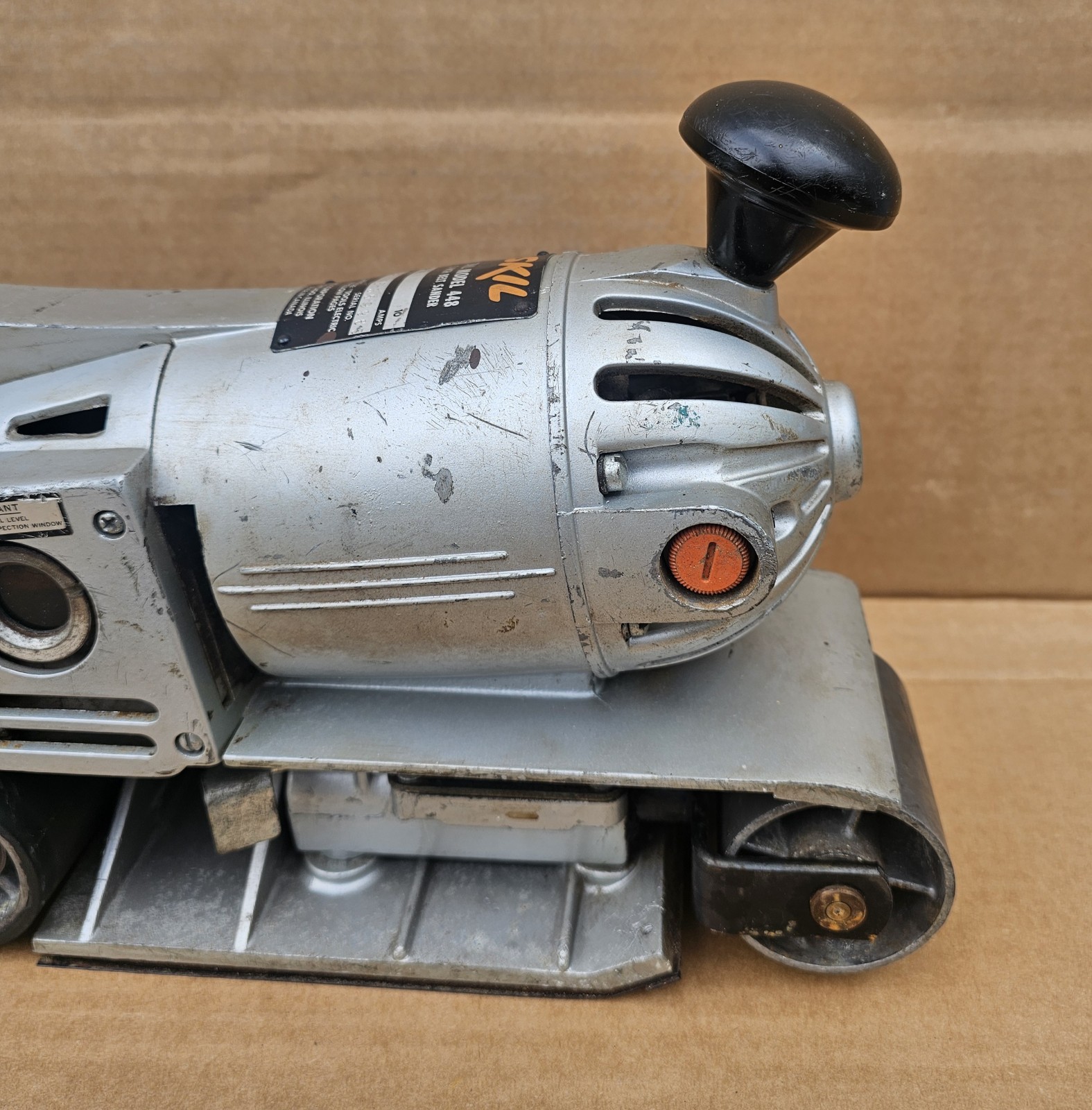 VINTAGE SKIL LOCOMOTIVE 3&Prime; x 24&Prime; BELT SANDER, 10 Amps MODEL: 448