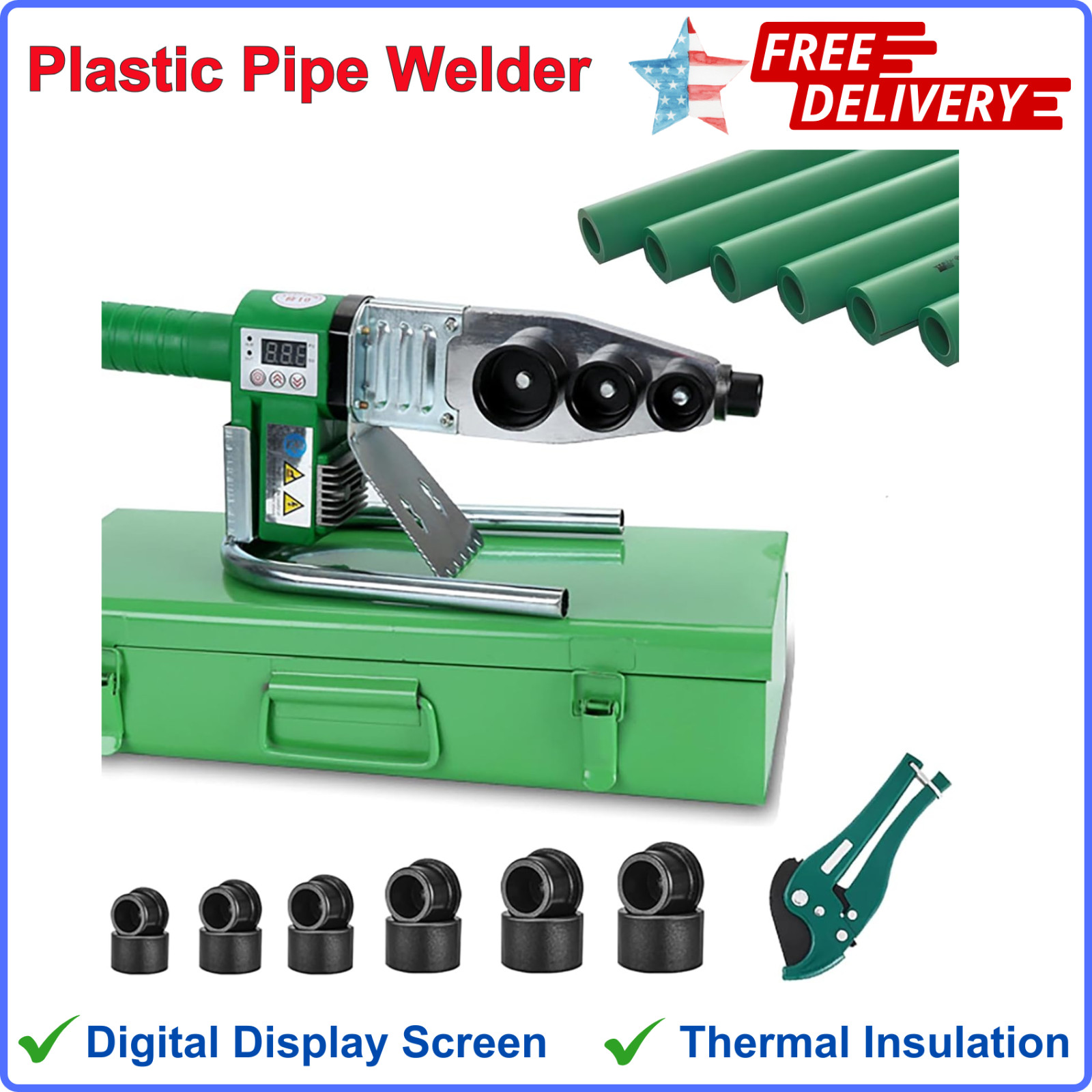 Plastic Pipe Welder Plastic Pipe 110-220V Welding Tool Pipe Welding Machine PP