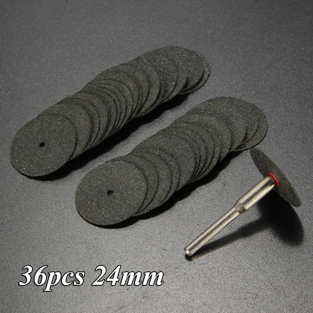 36PCS 24mm Diamond Cutting Discs Rotary Tool Cut Off Wheel Drill Bit Set