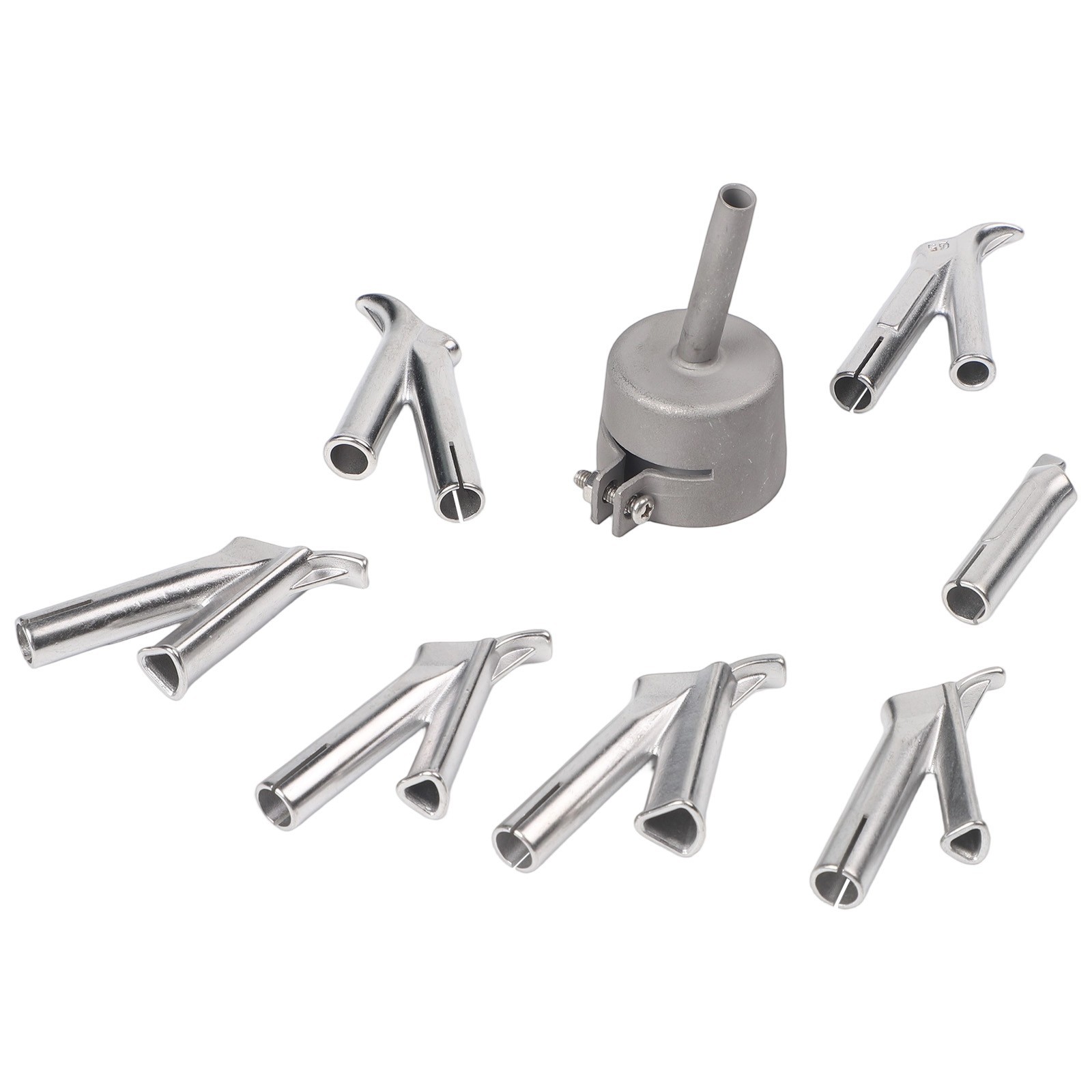 8PCS Stainless Steel Welding Tips Compatible with 1500 2000W Hot Air Tools