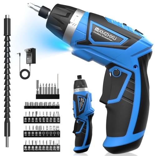 8V Cordless Screwdriver,6+1 Torque Max 10N·m Electric Power Screwdriver Blue