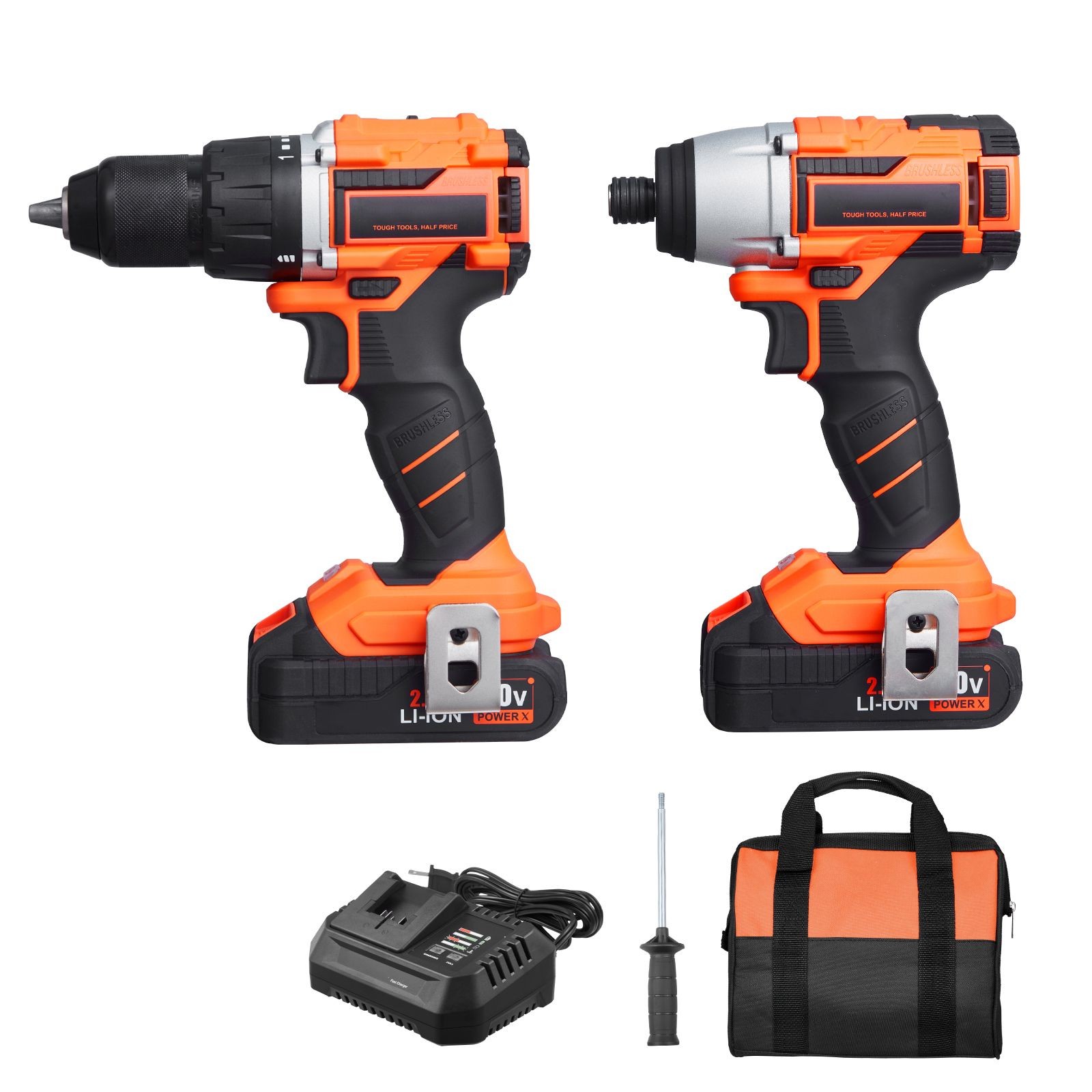 20V Brushless 2-Tool Combo Kit Drill Driver 4Ah